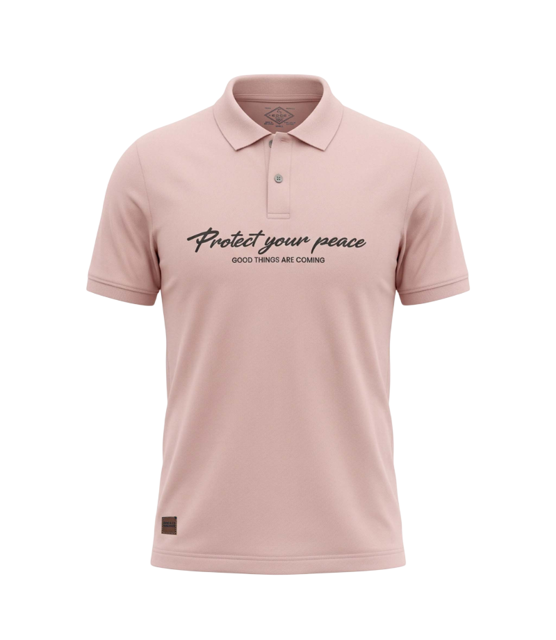 EDGE Printed Men’s Solid Color Polo Shirt - 52532