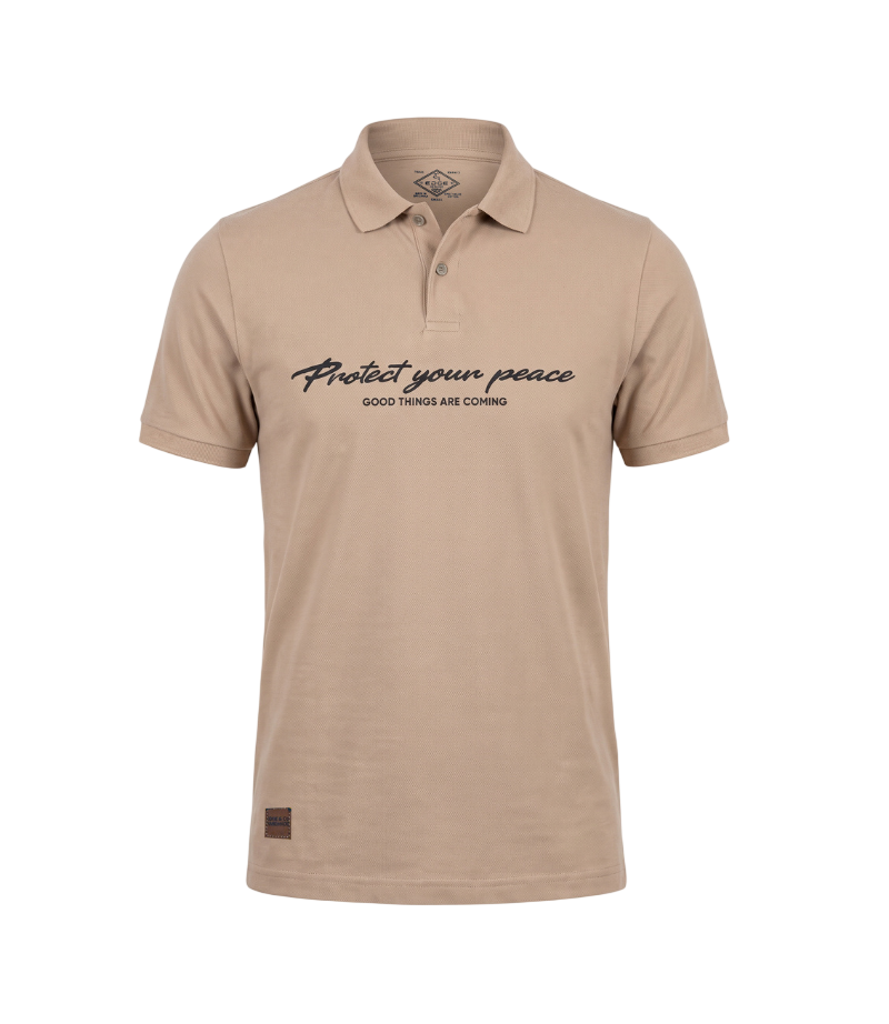 EDGE Printed Men’s Solid Color Polo Shirt - 52532