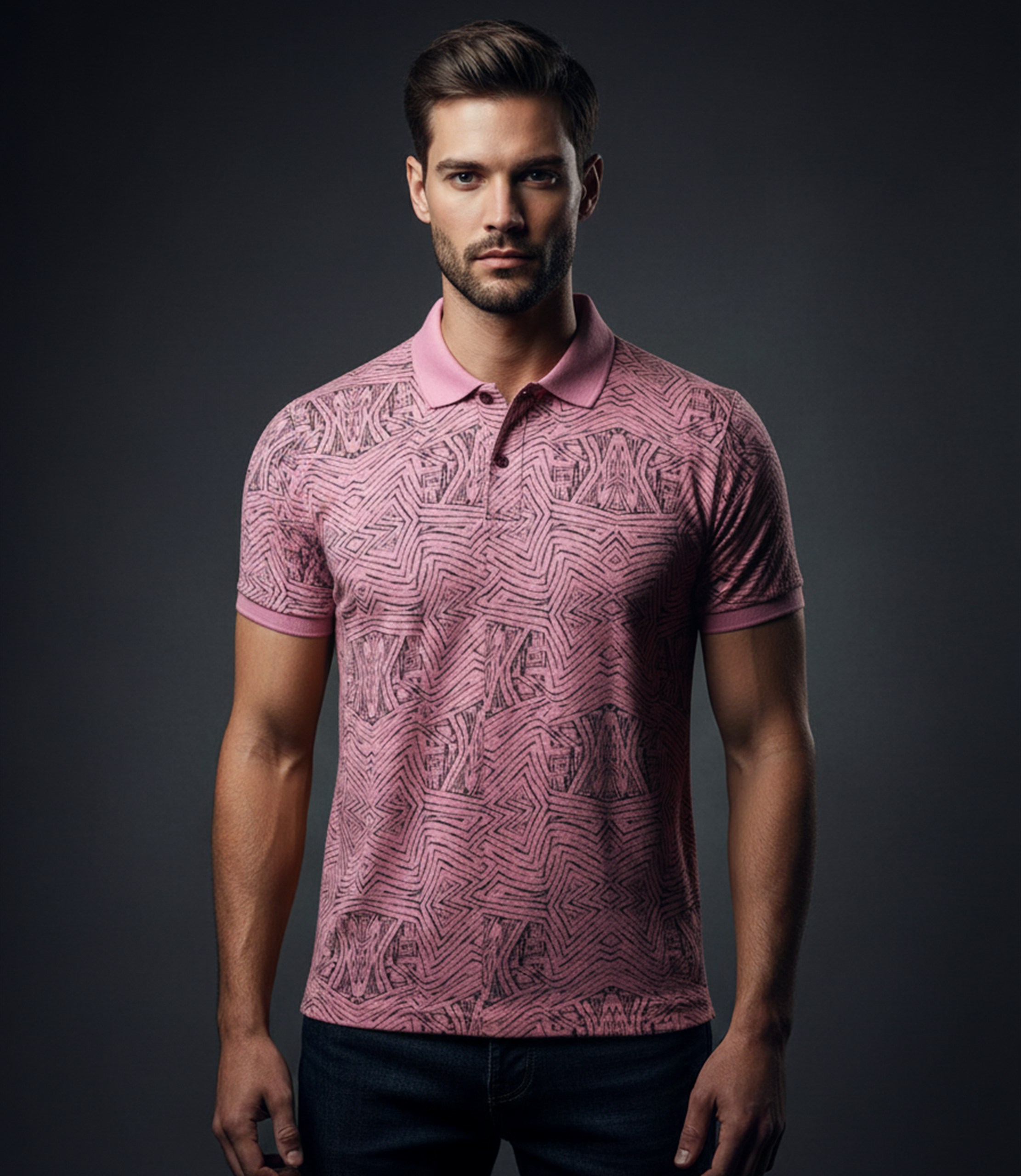 EDGE Short Sleeve Men’s AOP Polo Shirt - 52547