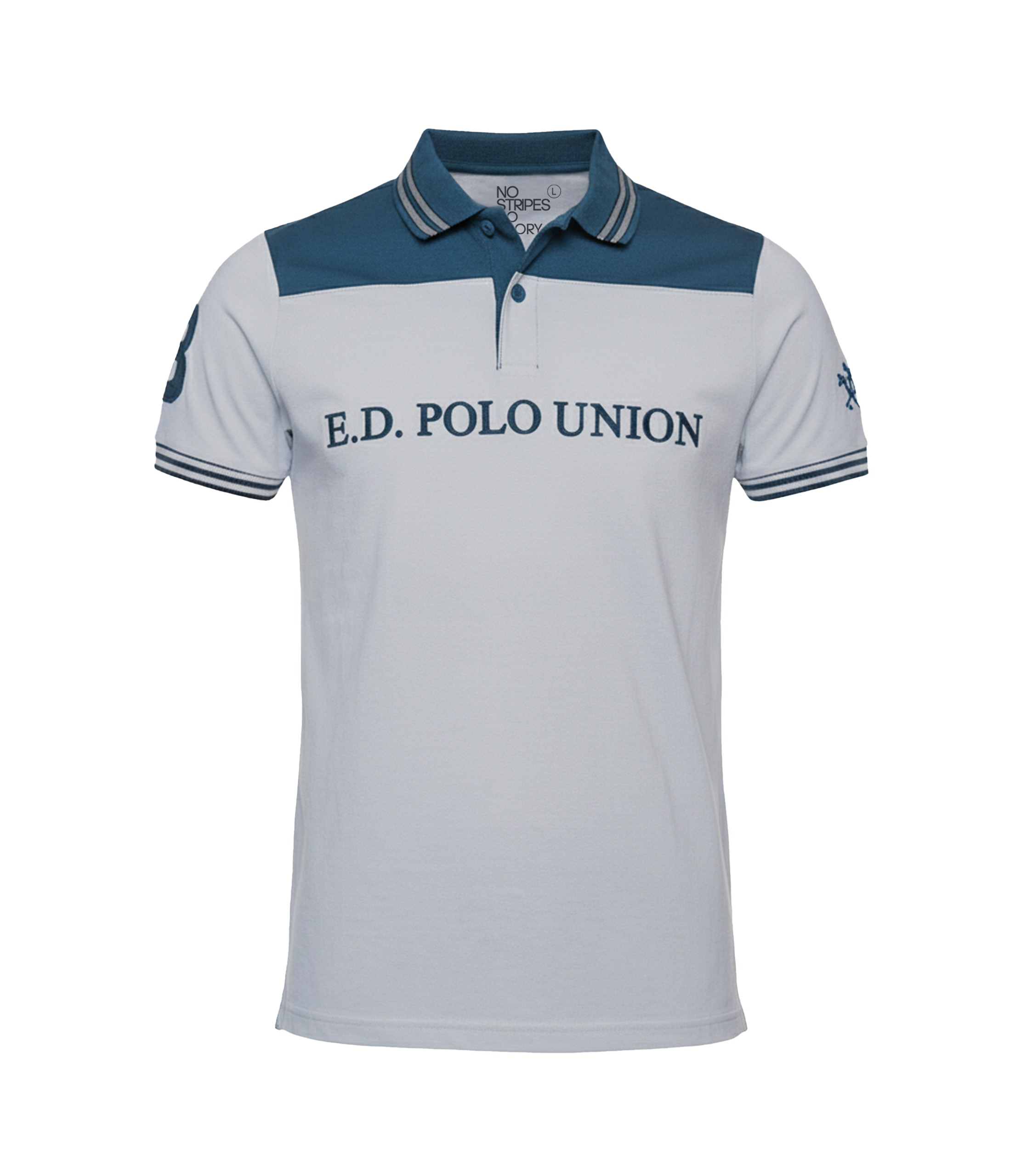 Polo shirt with 'E.D. Polo Union' branding on a white background