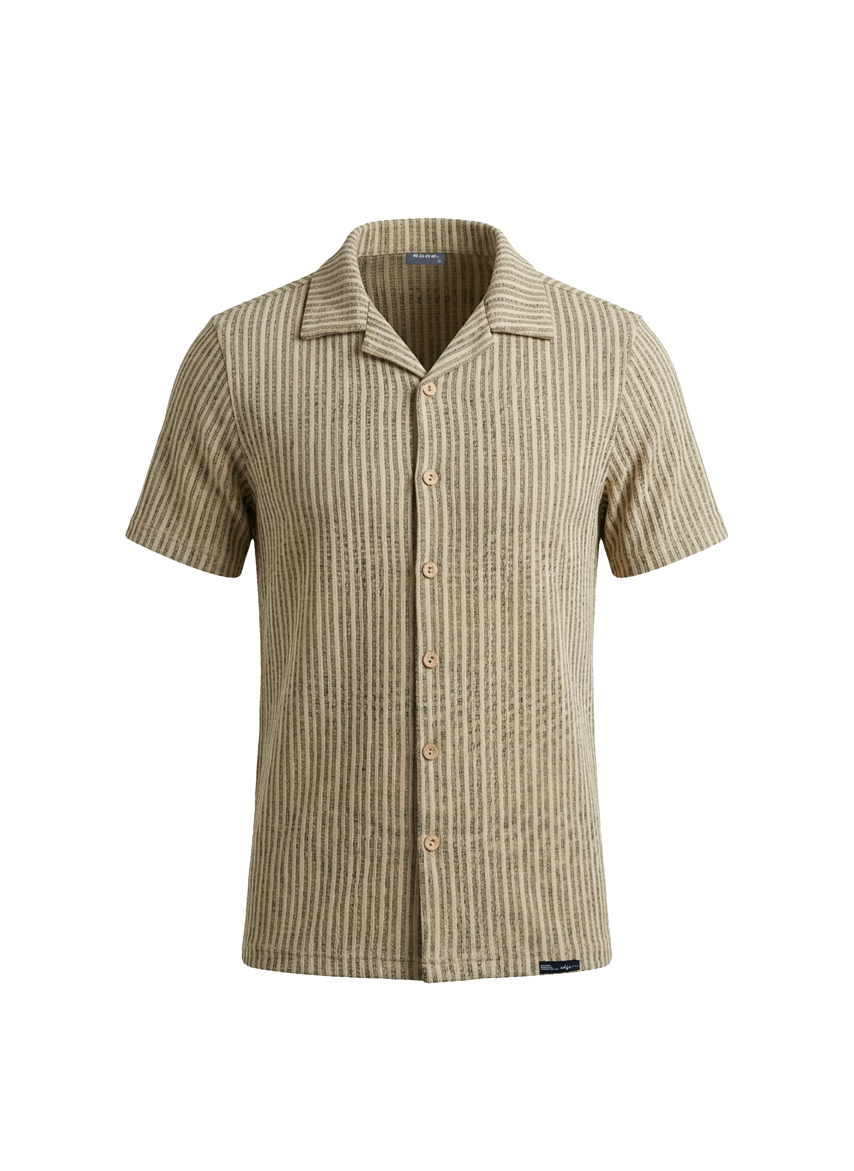 Striped shirt with collar on a white background