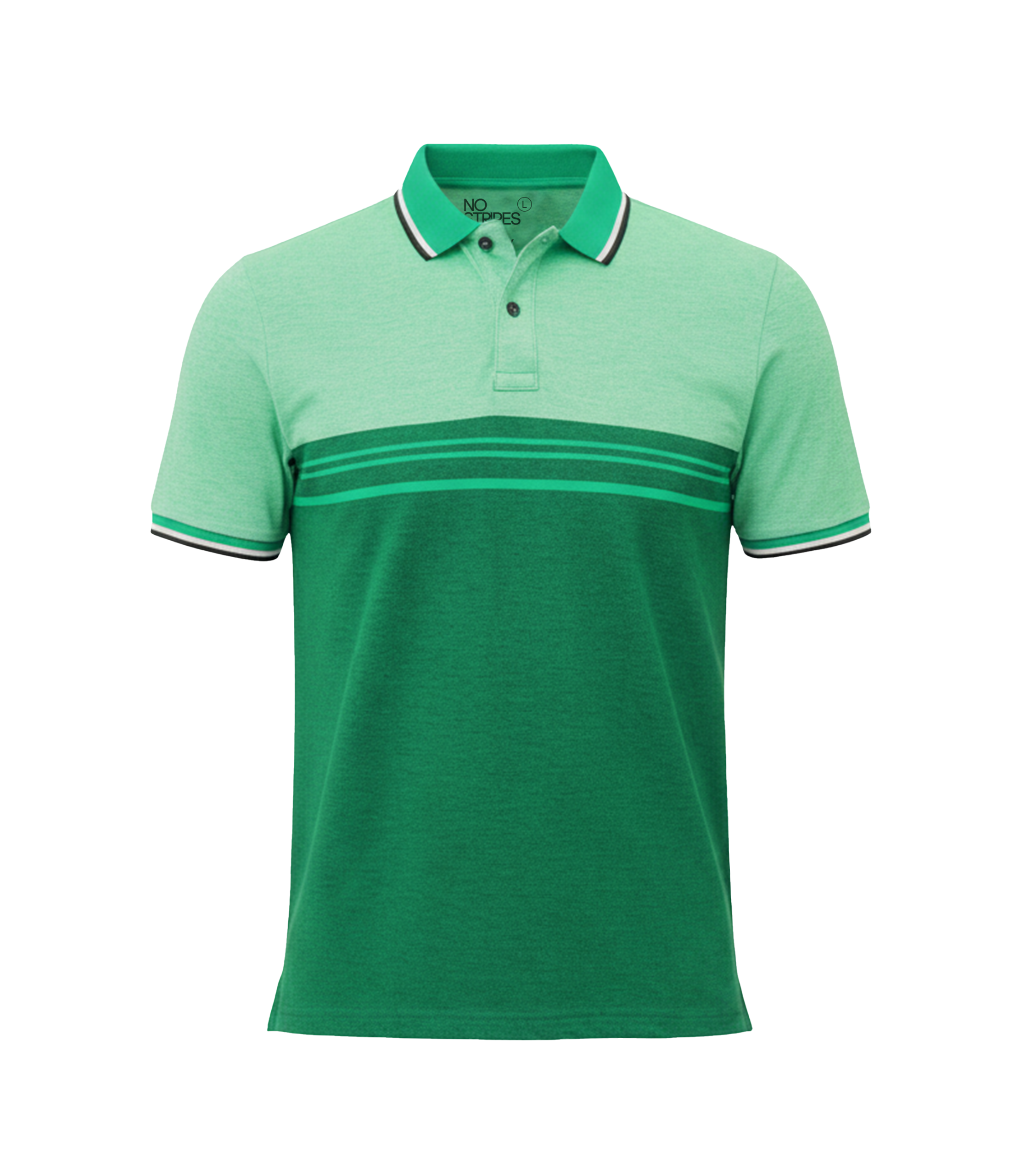 EDGE Tipping Collar Men’s Stripe Polo Shirt - 52603