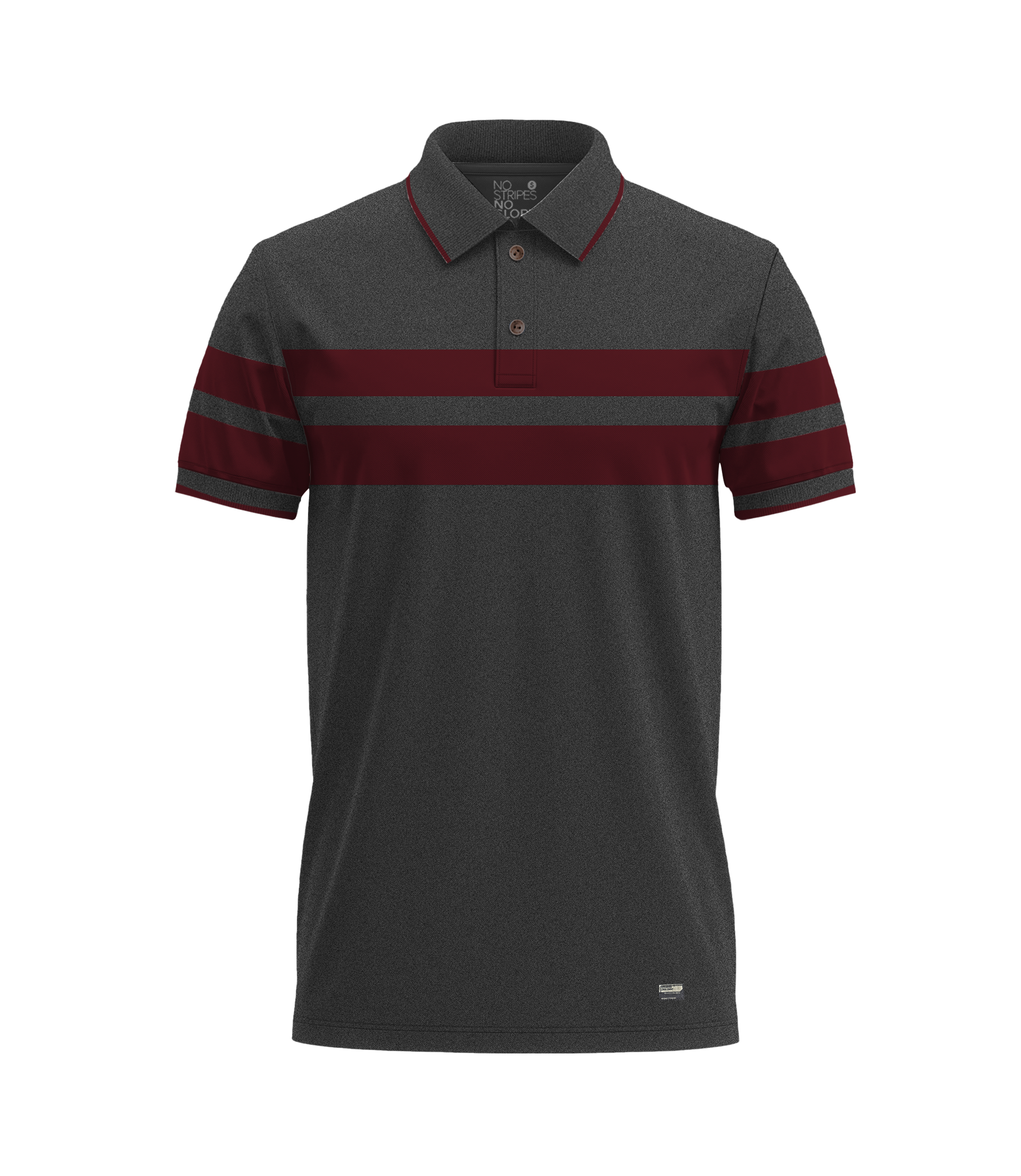 EDGE Double Tipping Collar Men’s Stripe Polo Shirt - 52467