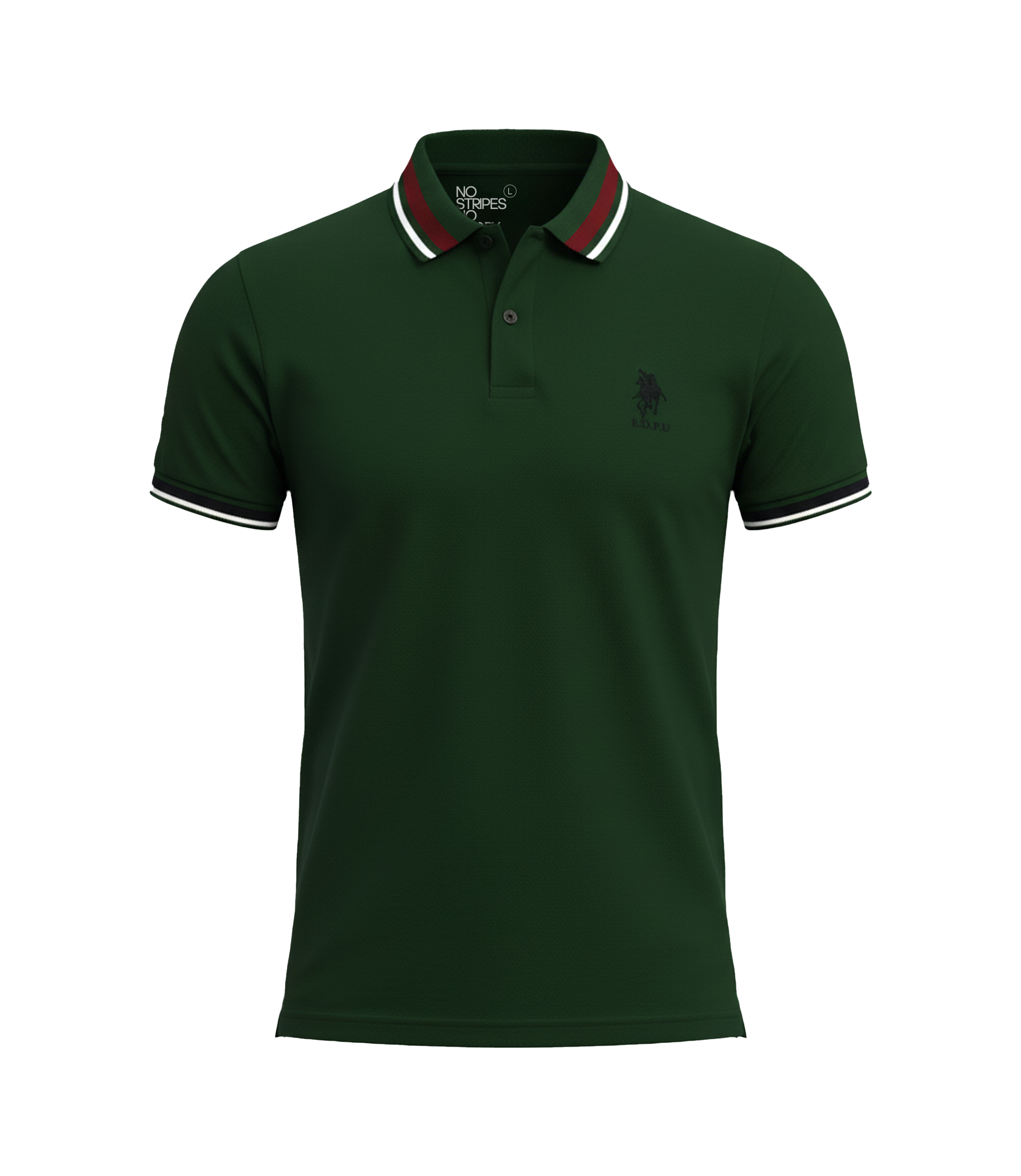 EDGE Double Tipping Collar Men’s Solid color Polo Shirt - 52618