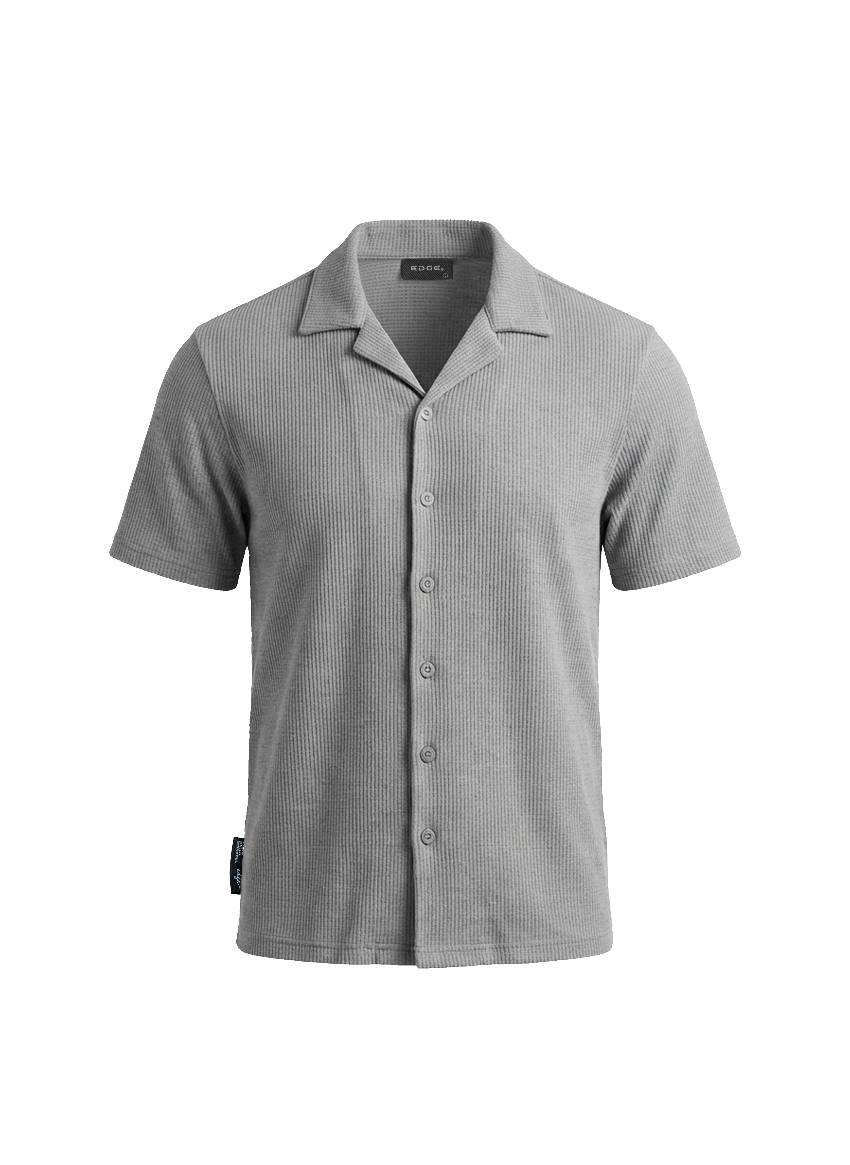 Edge Premium Solid Color Cuban Collar Shirt - 53567