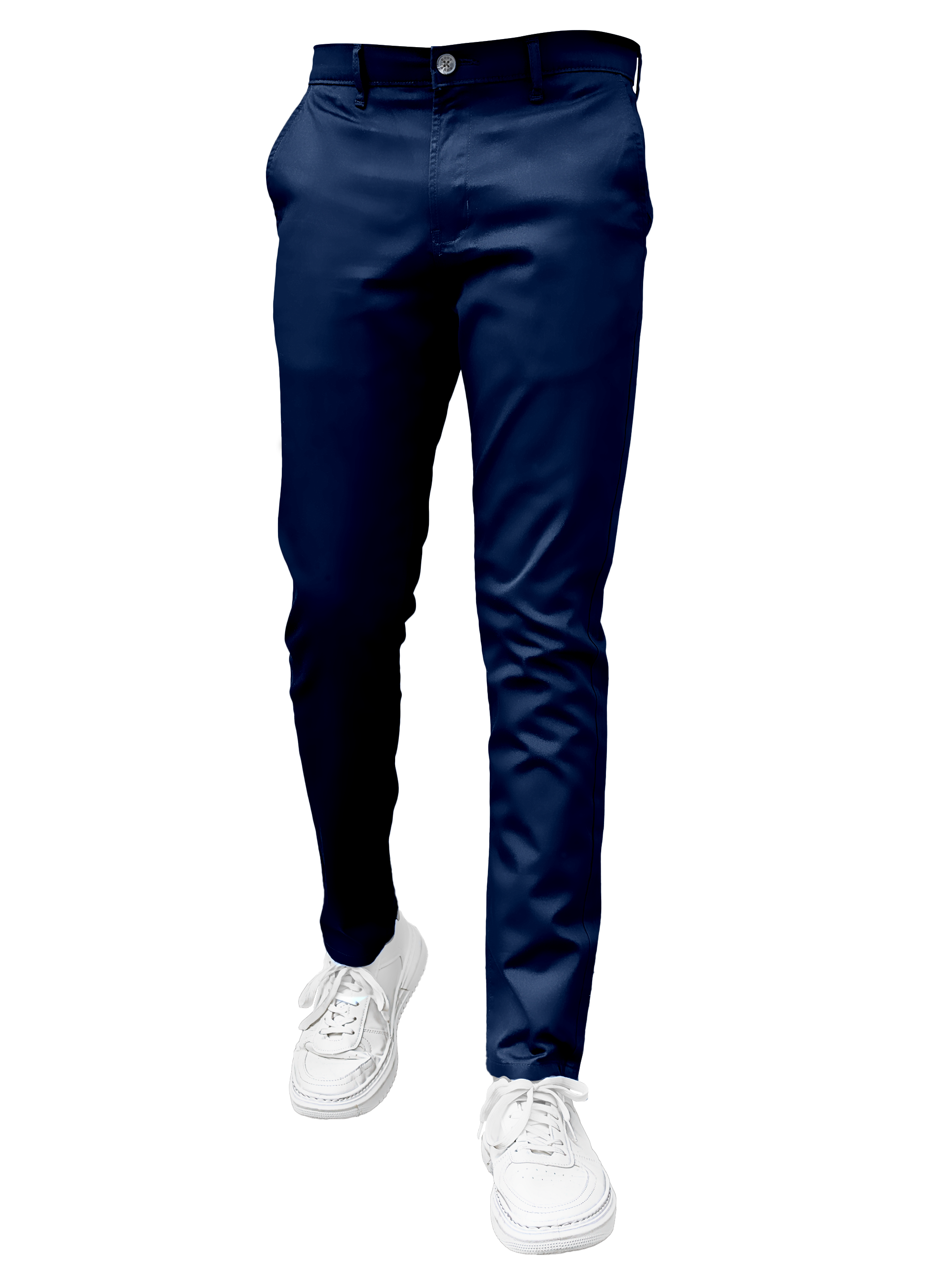 EDGE SLIMFIT 4 Way Stretch Navy Blue Pants - LH-002