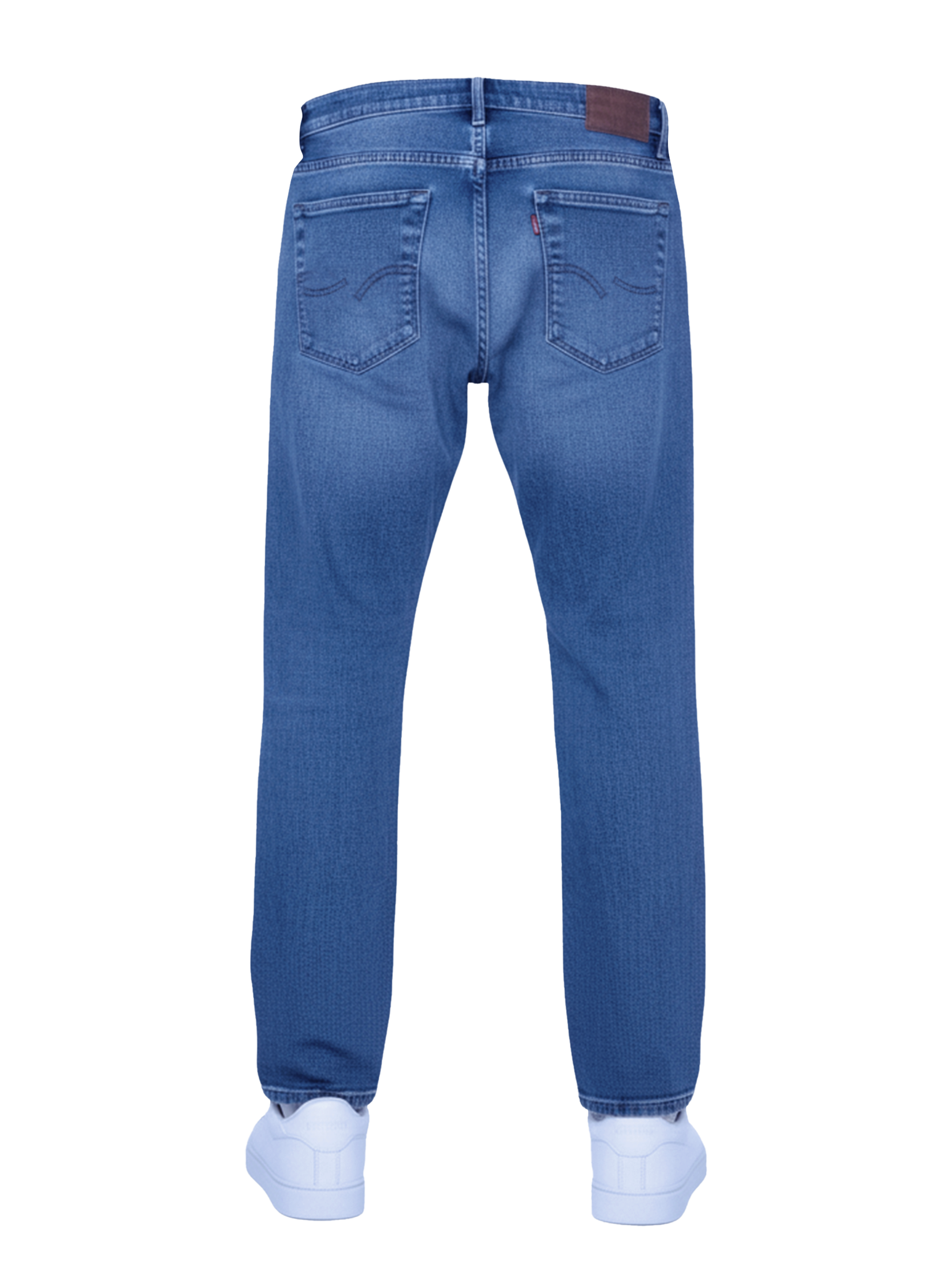 EDGE Premium Stretch Vintage Washed Faded Blue Jeans - 4235