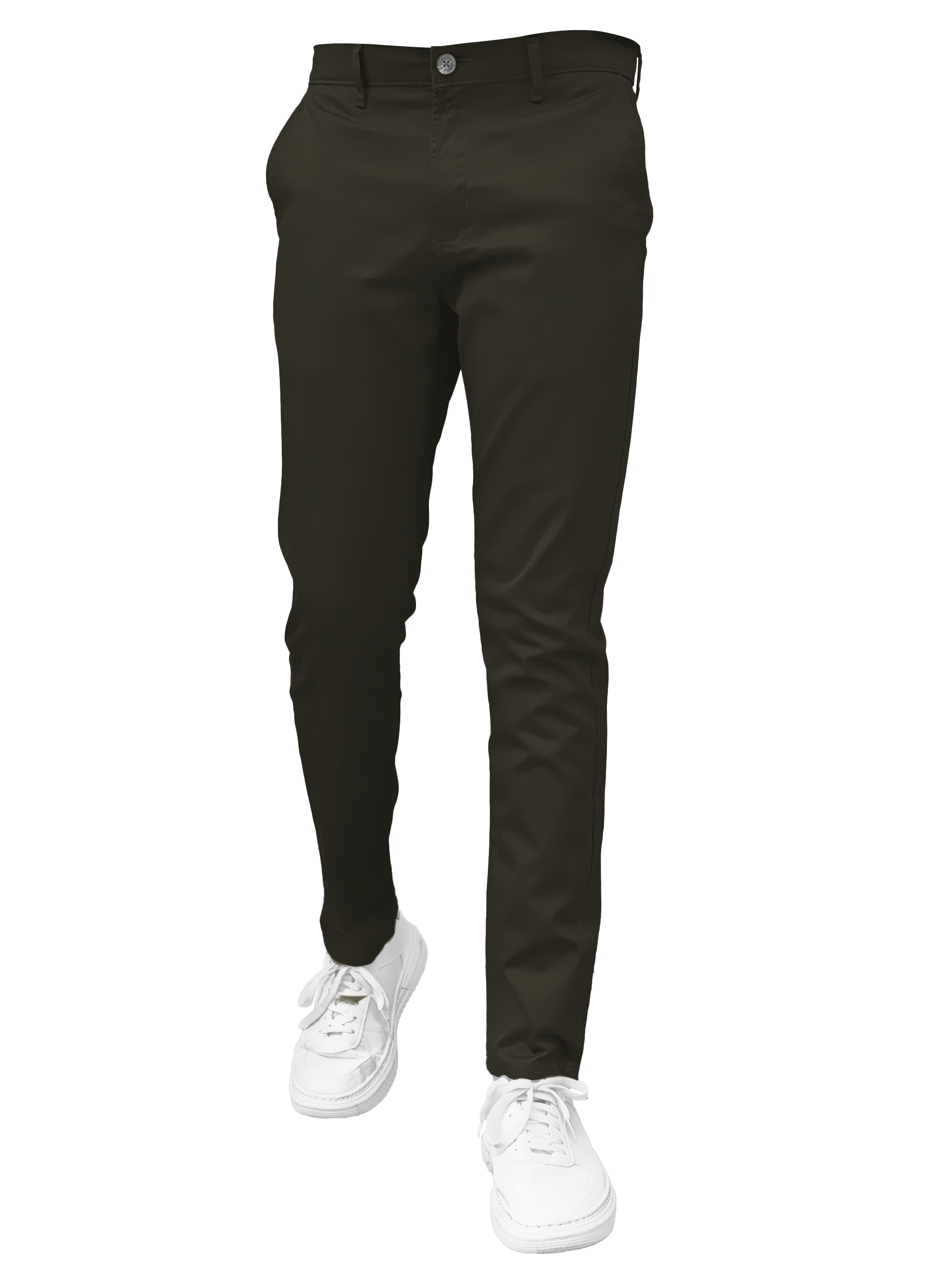 EDGE SLIMFIT 4 Way Stretch Dark Olive Green Pants - LH-009