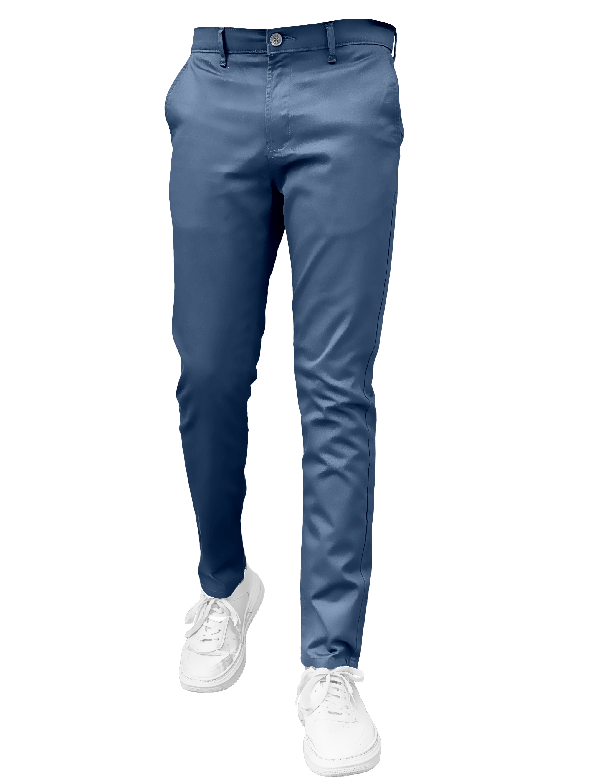 EDGE SLIMFIT 4 Way Stretch Steel Blue Pants - LH-018