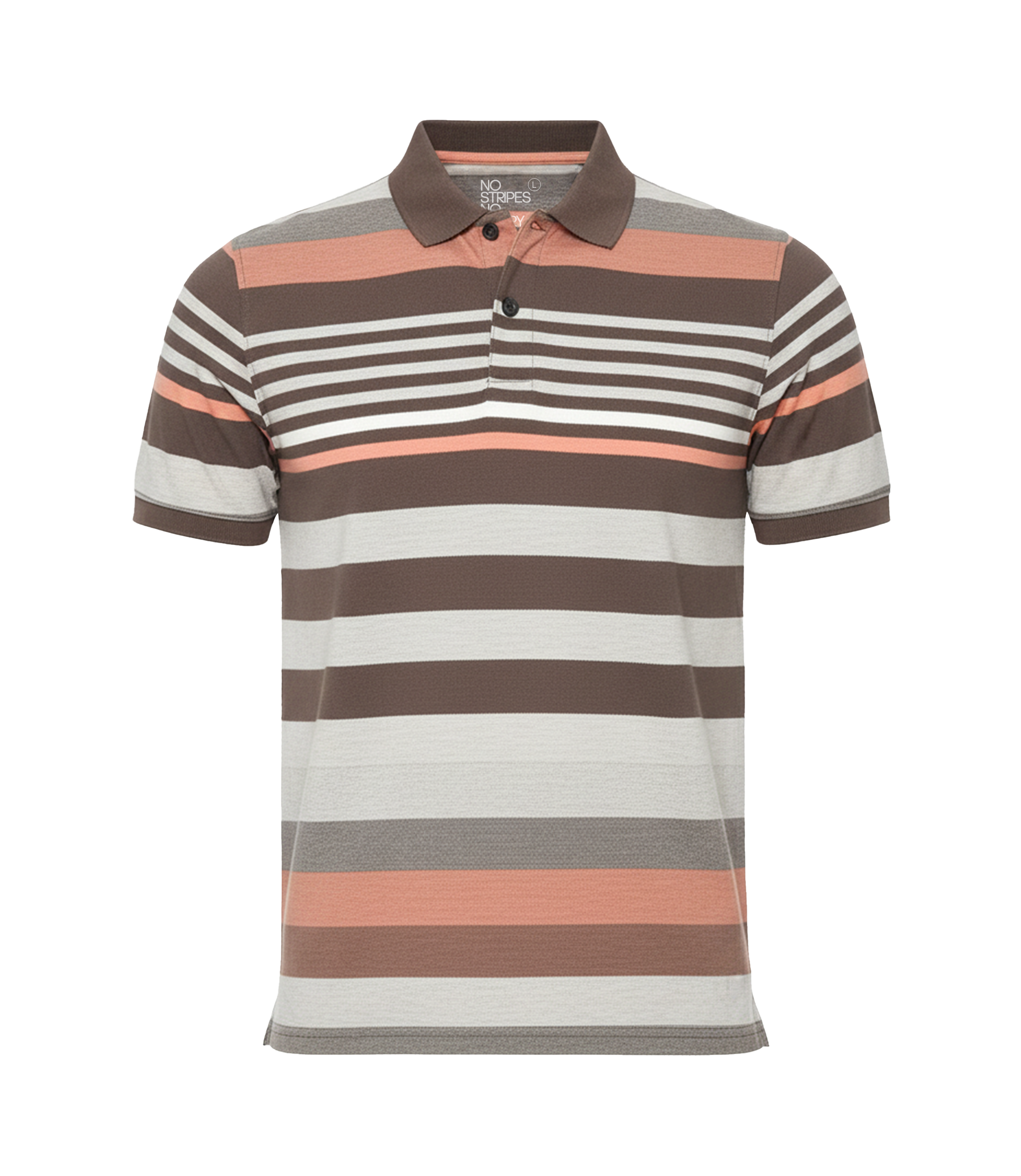 EDGE Double Tipping Collar Men’s Stripe Polo Shirt - 52434