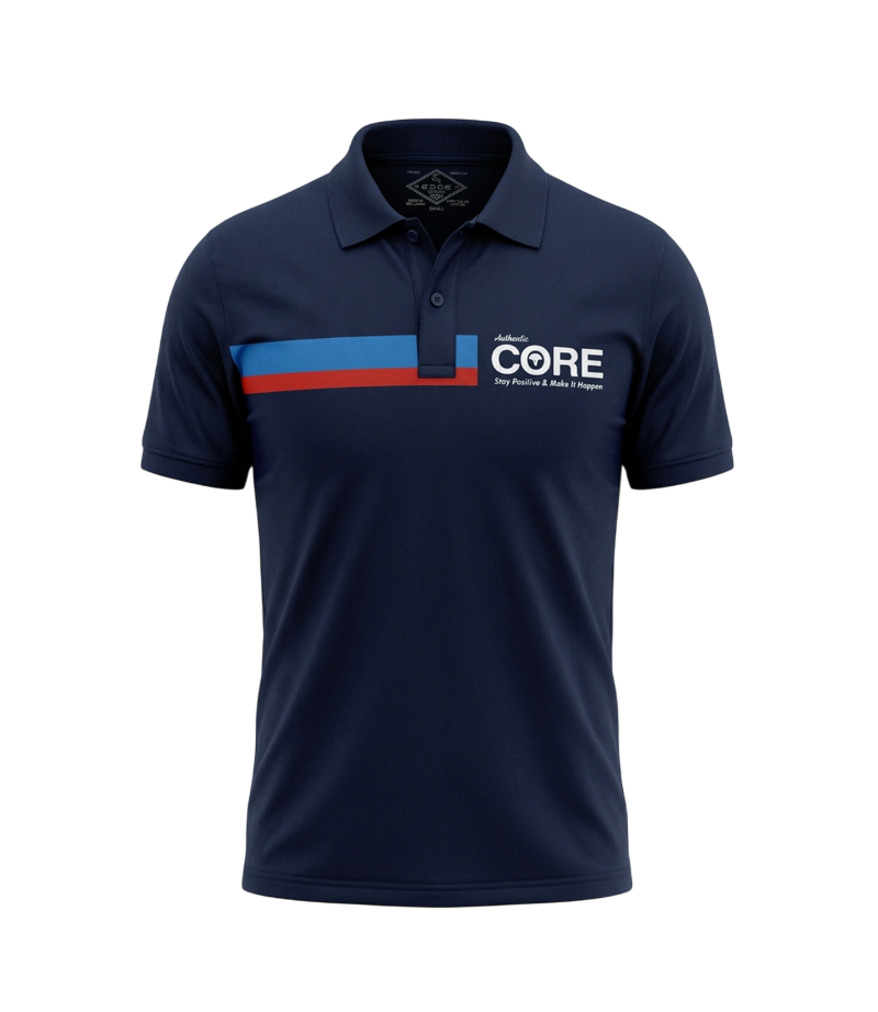 EDGE Printed Men’s Solid Color Polo Shirt - 52560