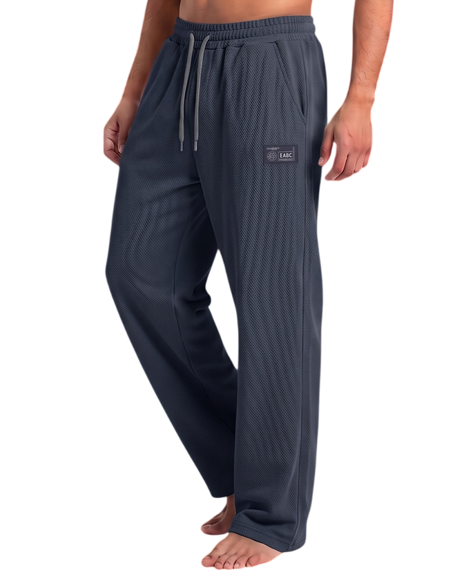 Edge Textured Men's Relax-fit Navy Blue Sweatpants - 53942