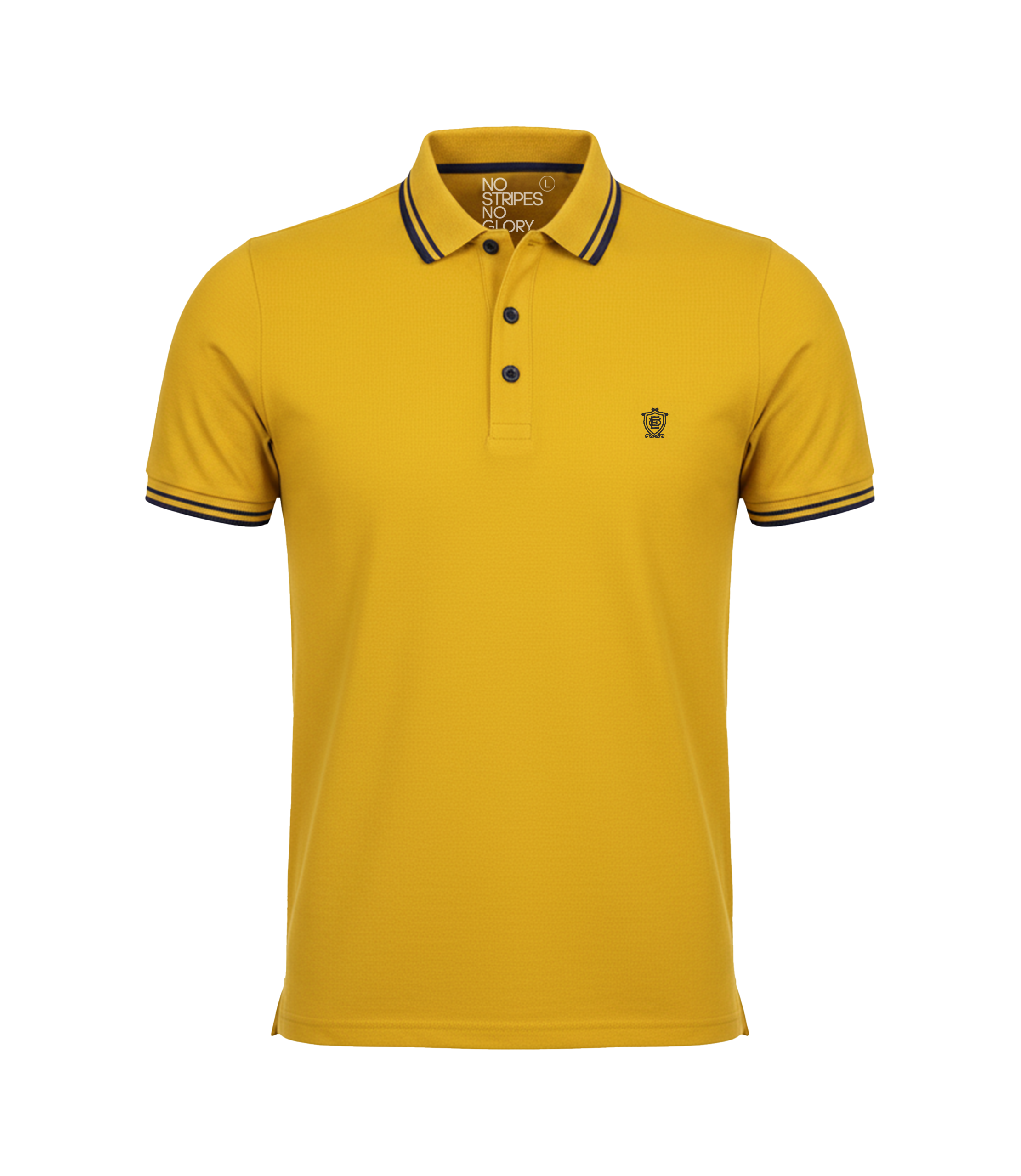 EDGE Double Tipping Collar Men’s Solid color Polo Shirt - 52775