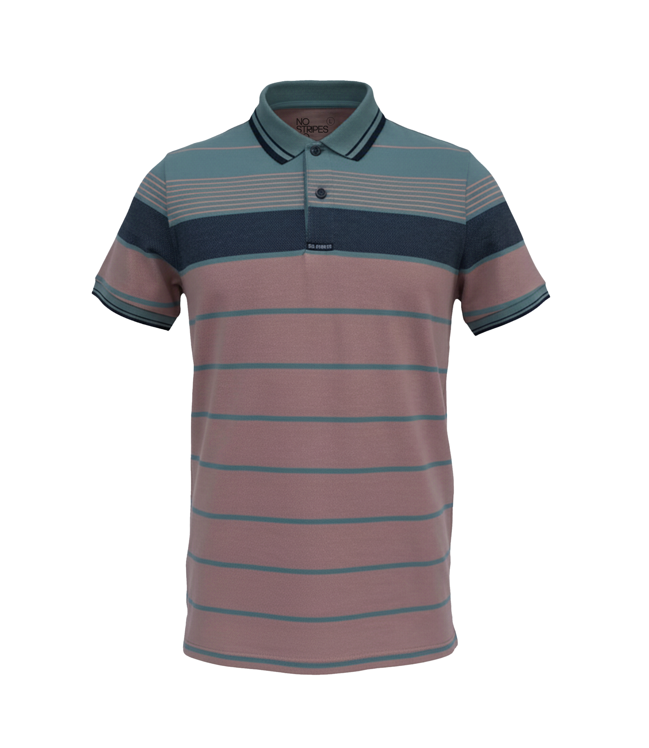 EDGE Tipping Collar Men’s Stripe Polo - 52435
