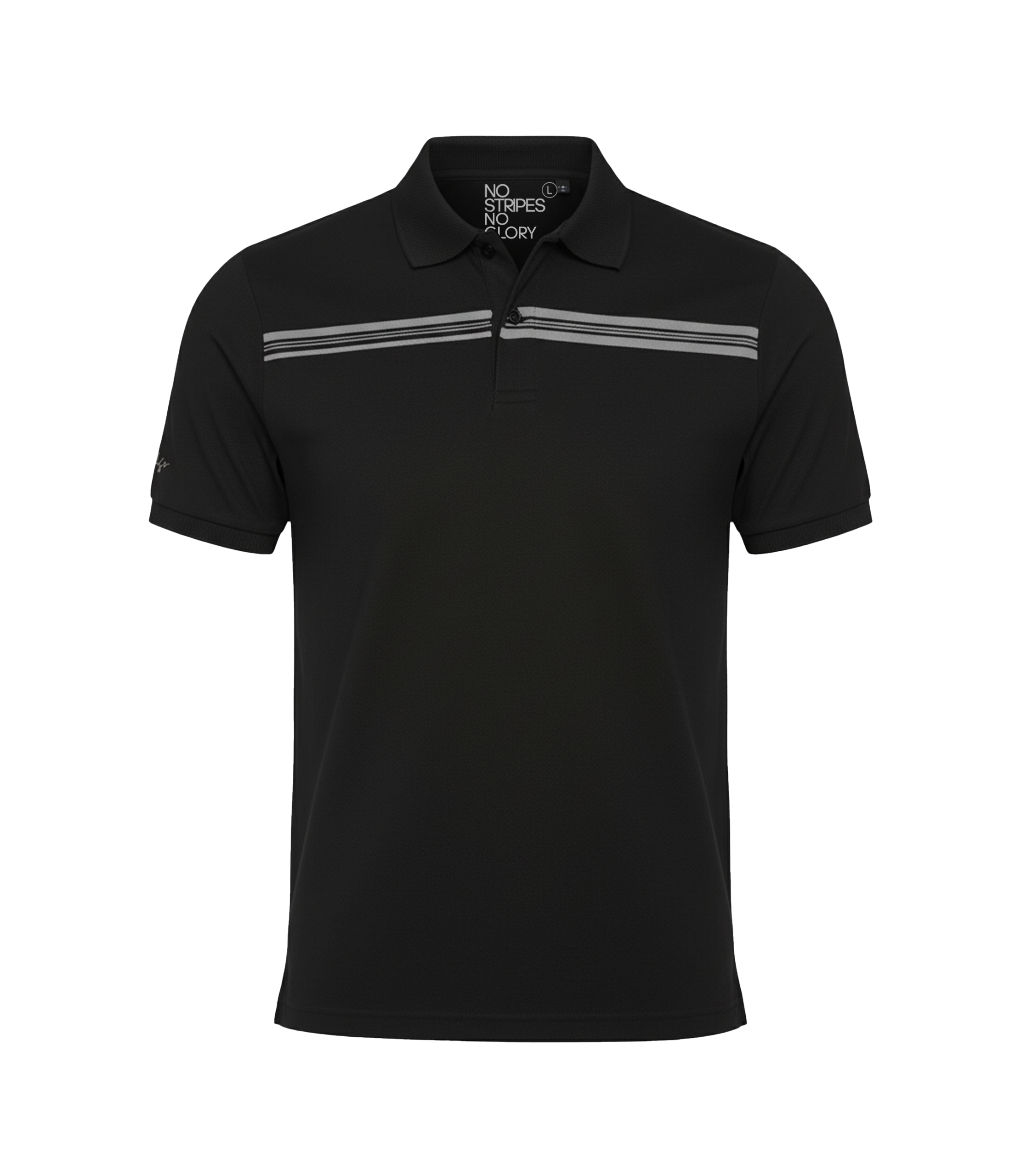 EDGE Jacquard Collar Men’s Stripe Polo Shirt - 52820