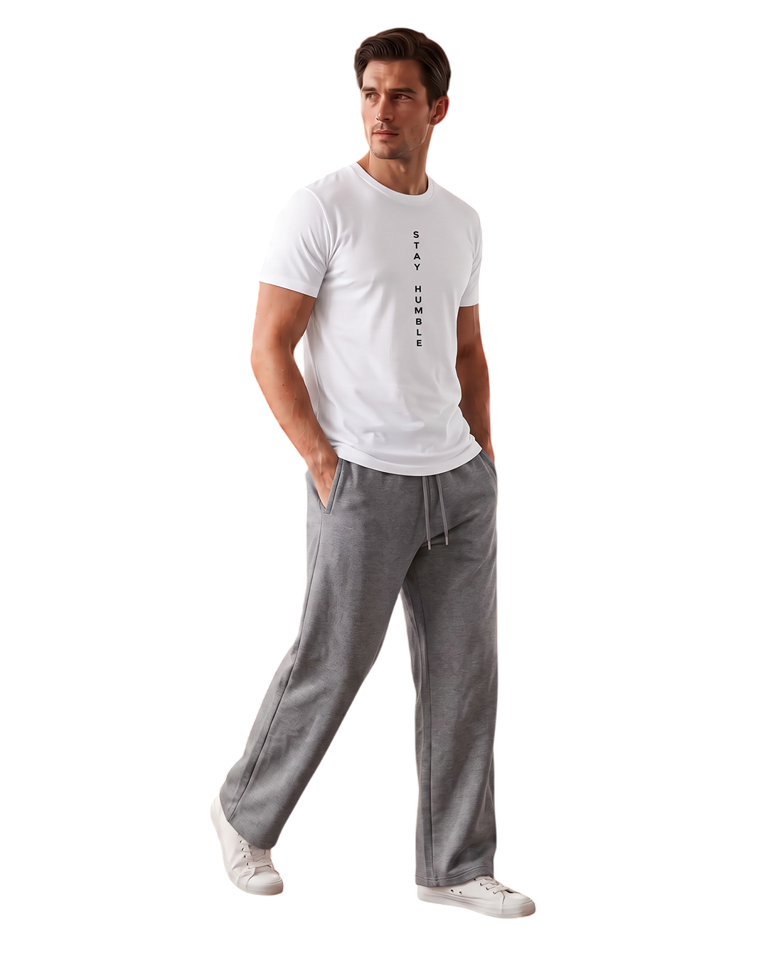 Edge Men's Premium Relax-fit Grey Sweatpants- 53933