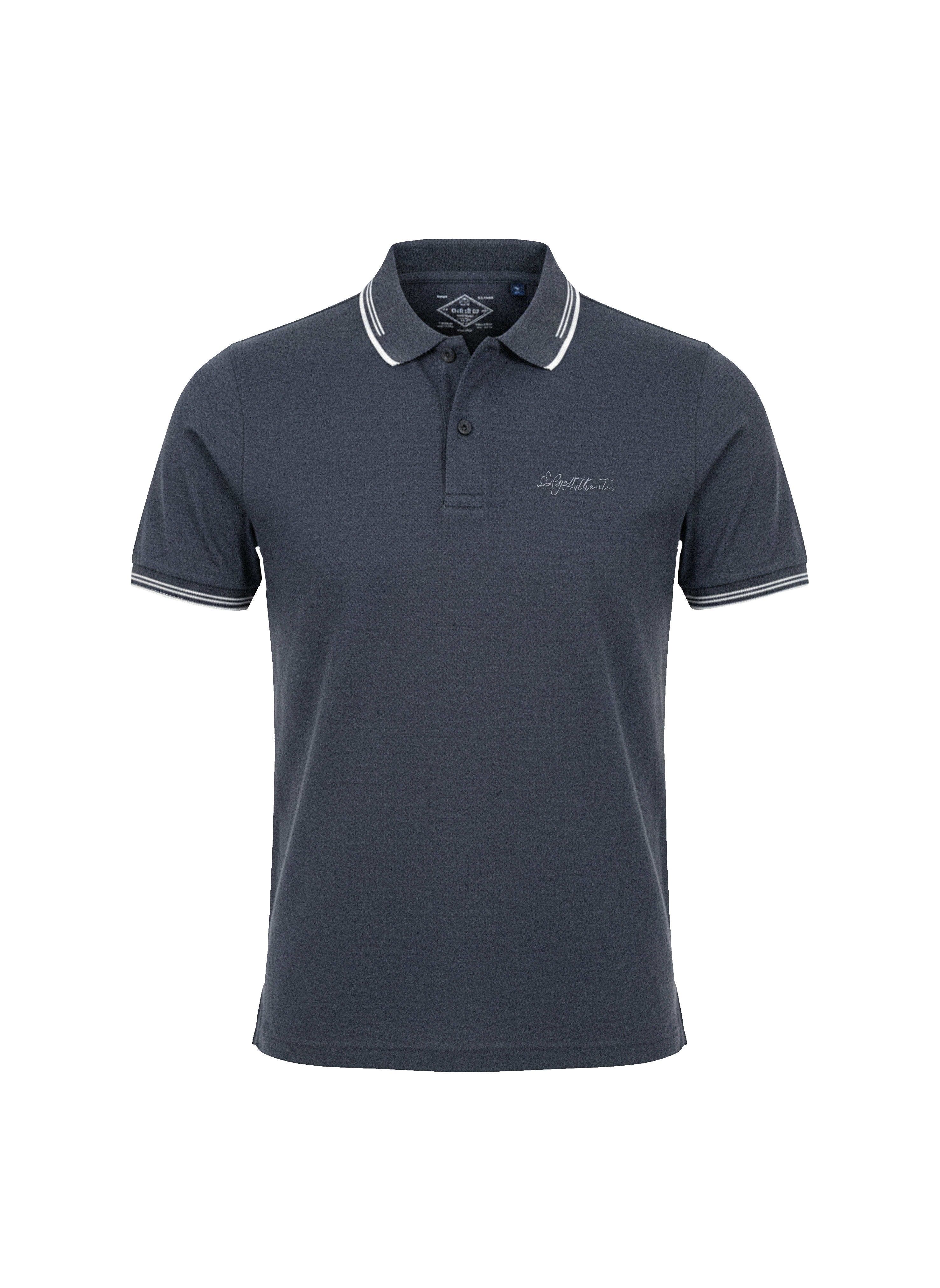 Edge Tipping Collar Men's Solid Polo - 53720