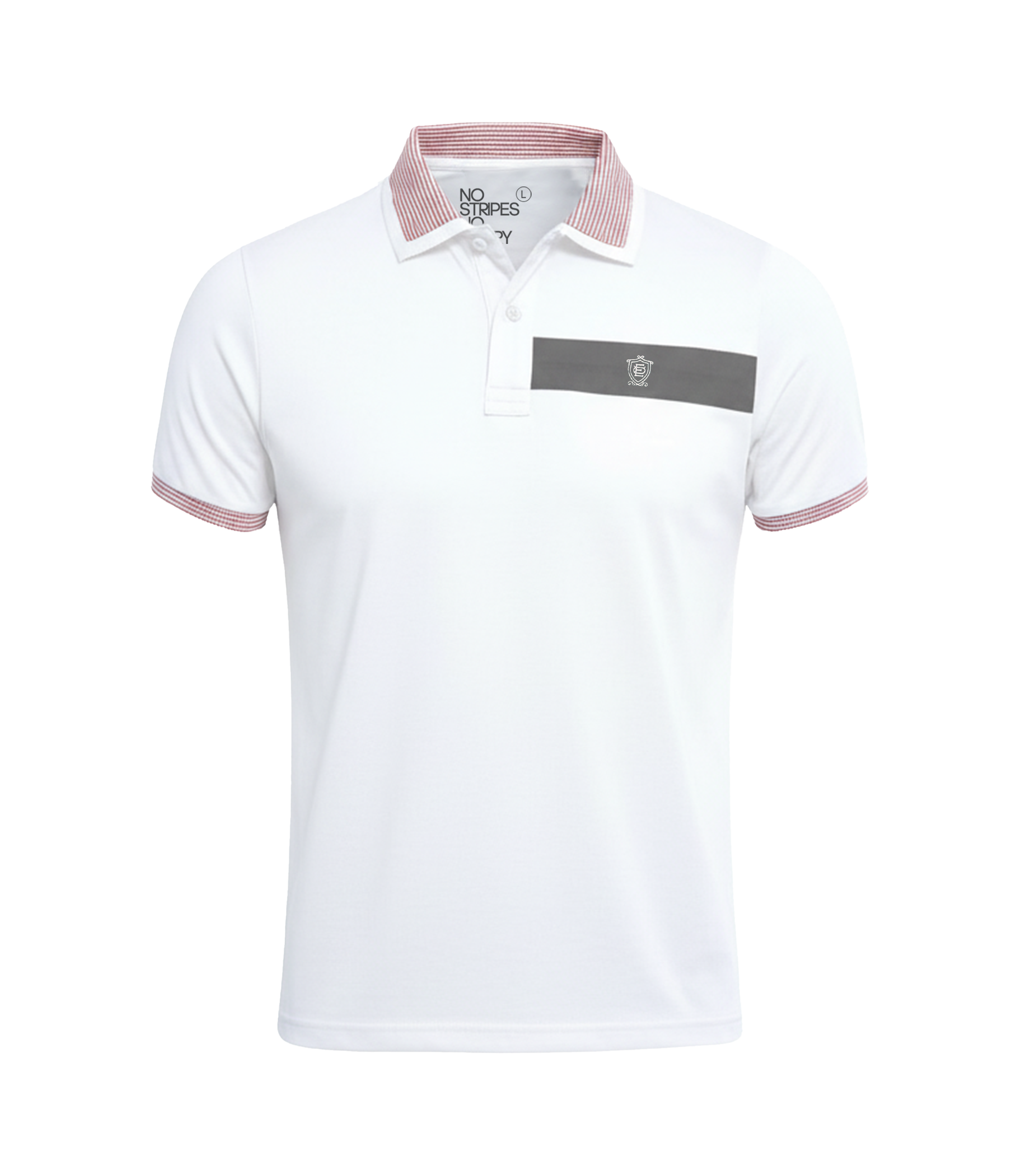 EDGE Jacquard Collar Men’s Solid Color Polo Shirt - 52597