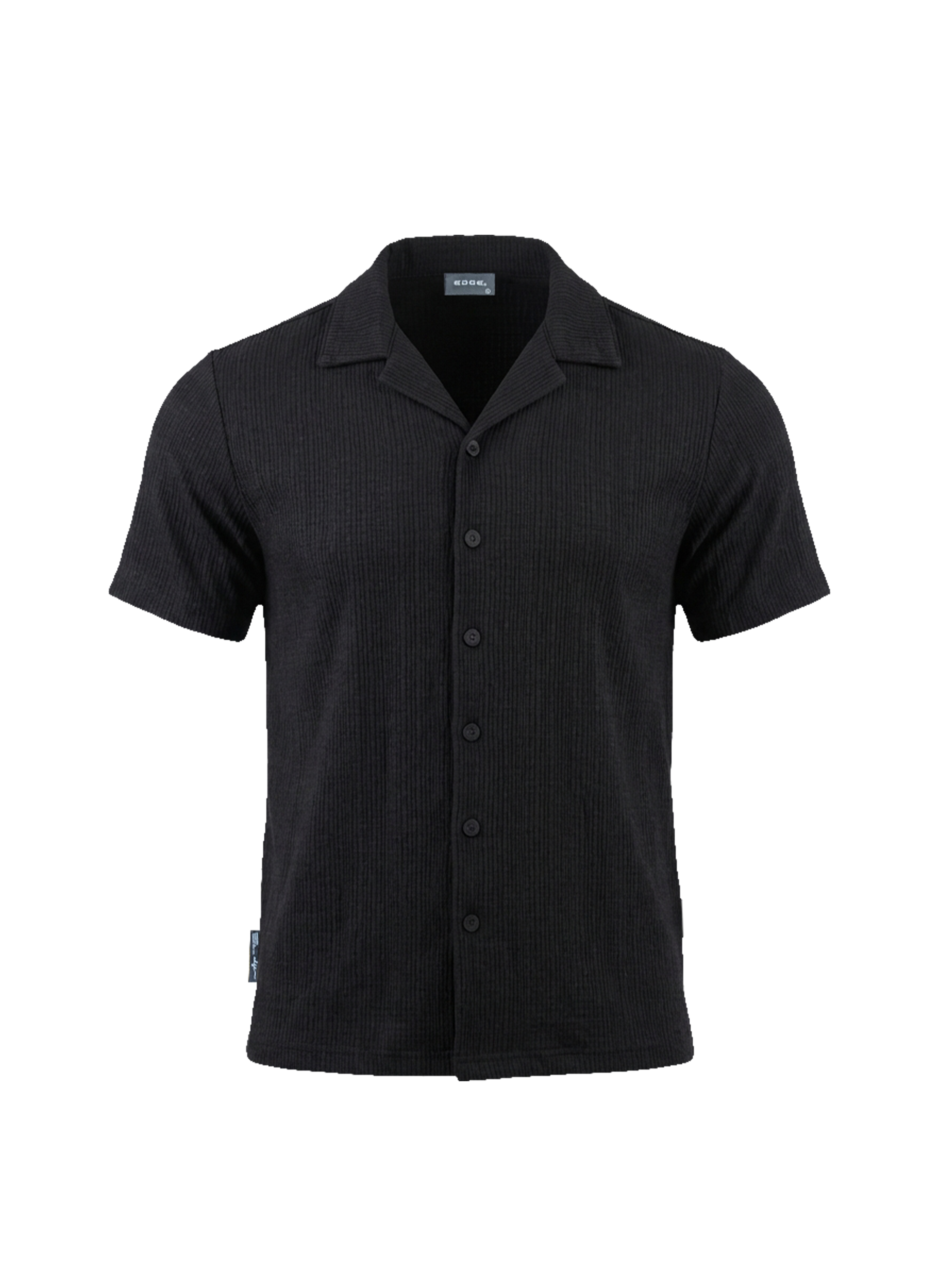 Edge Premium Solid Color Cuban Collar Shirt - 53567