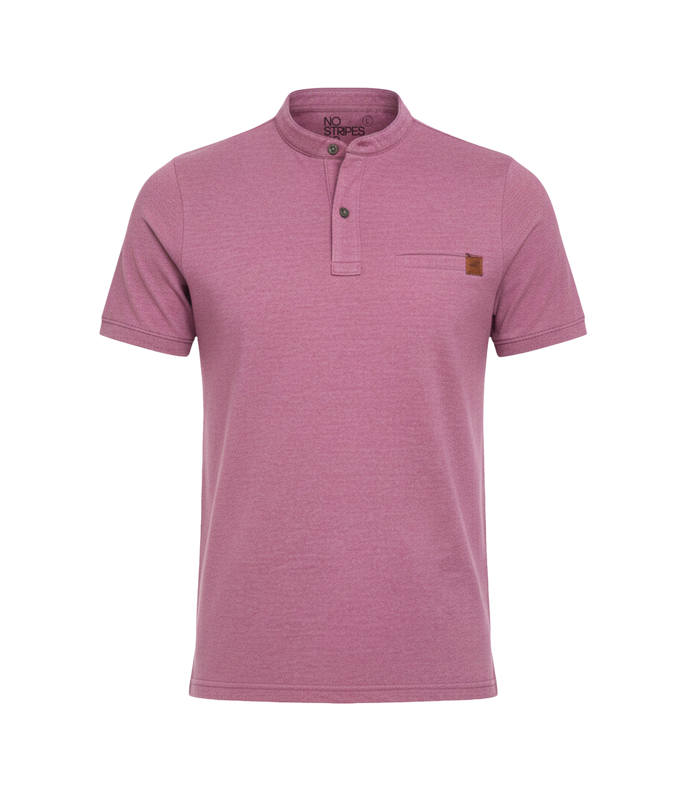 EDGE Men's Mandarin Collar Solid T-Shirt - 52669