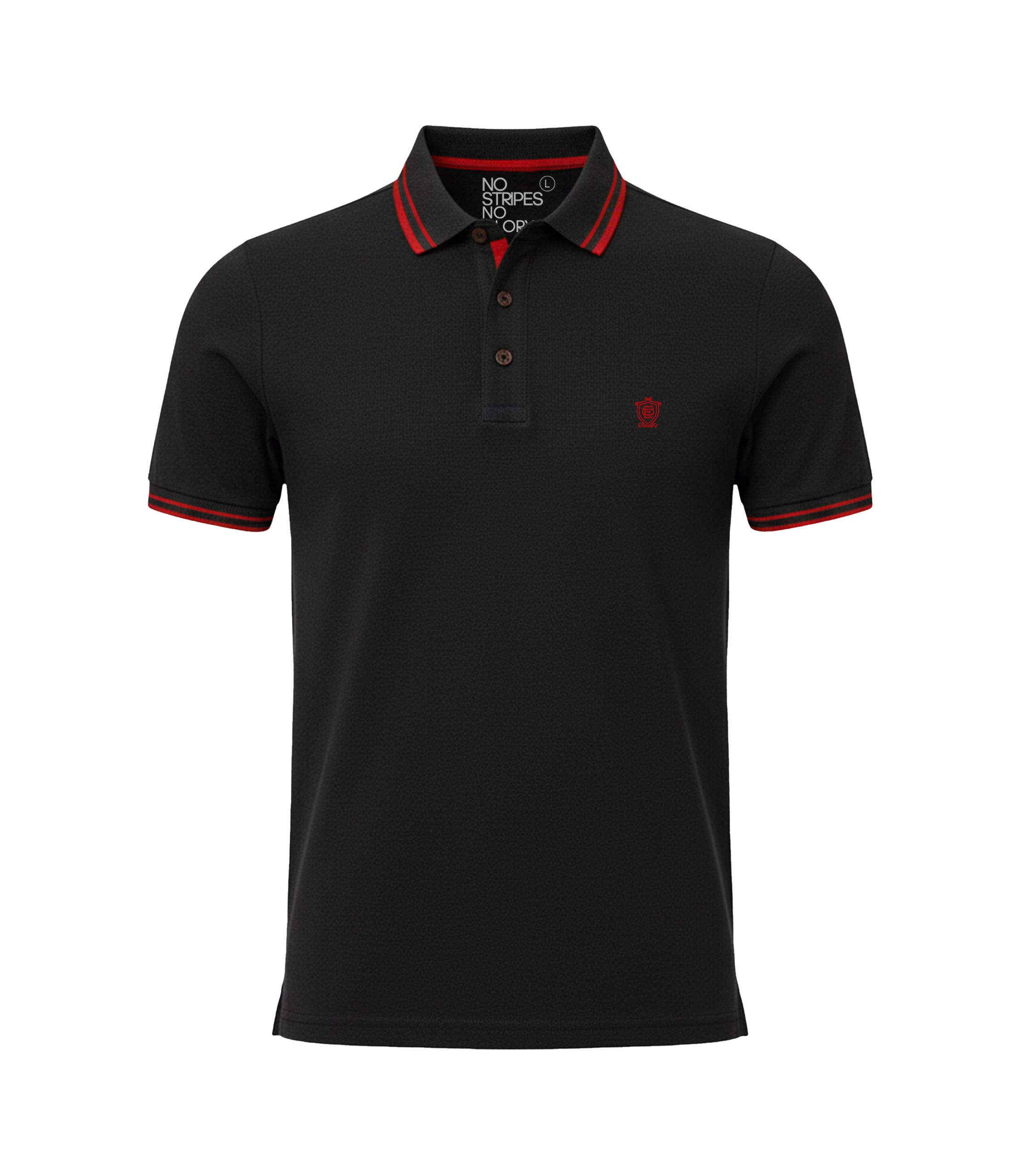 EDGE Double Tipping Collar Men’s Solid color Polo Shirt - 52775