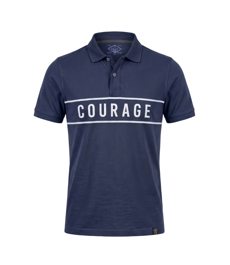 EDGE Printed Men’s Solid Color Polo Shirt - 52634