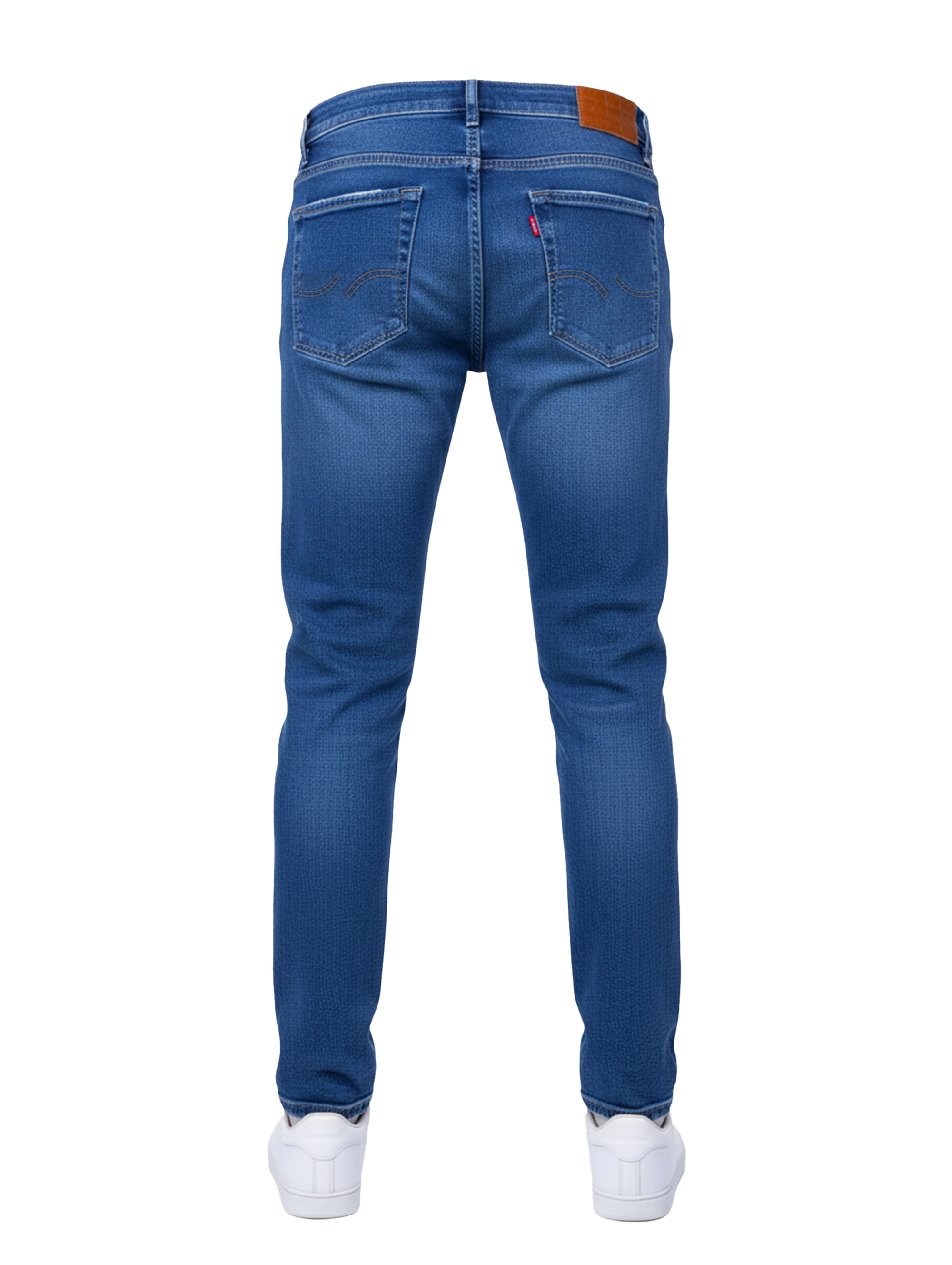 Edge Casuals | Blue jeans on a white background