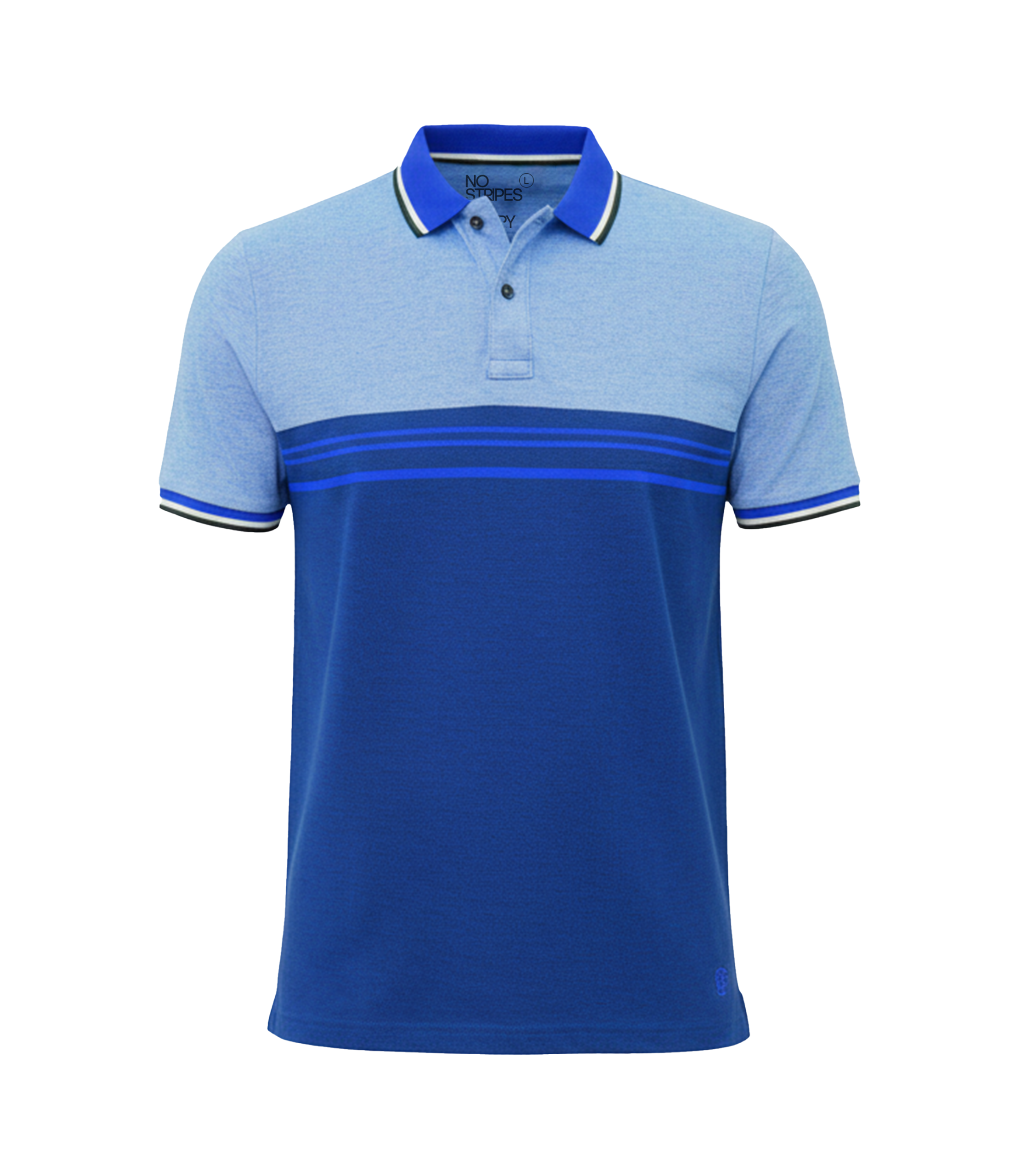 EDGE Tipping Collar Men’s Stripe Polo Shirt - 52603