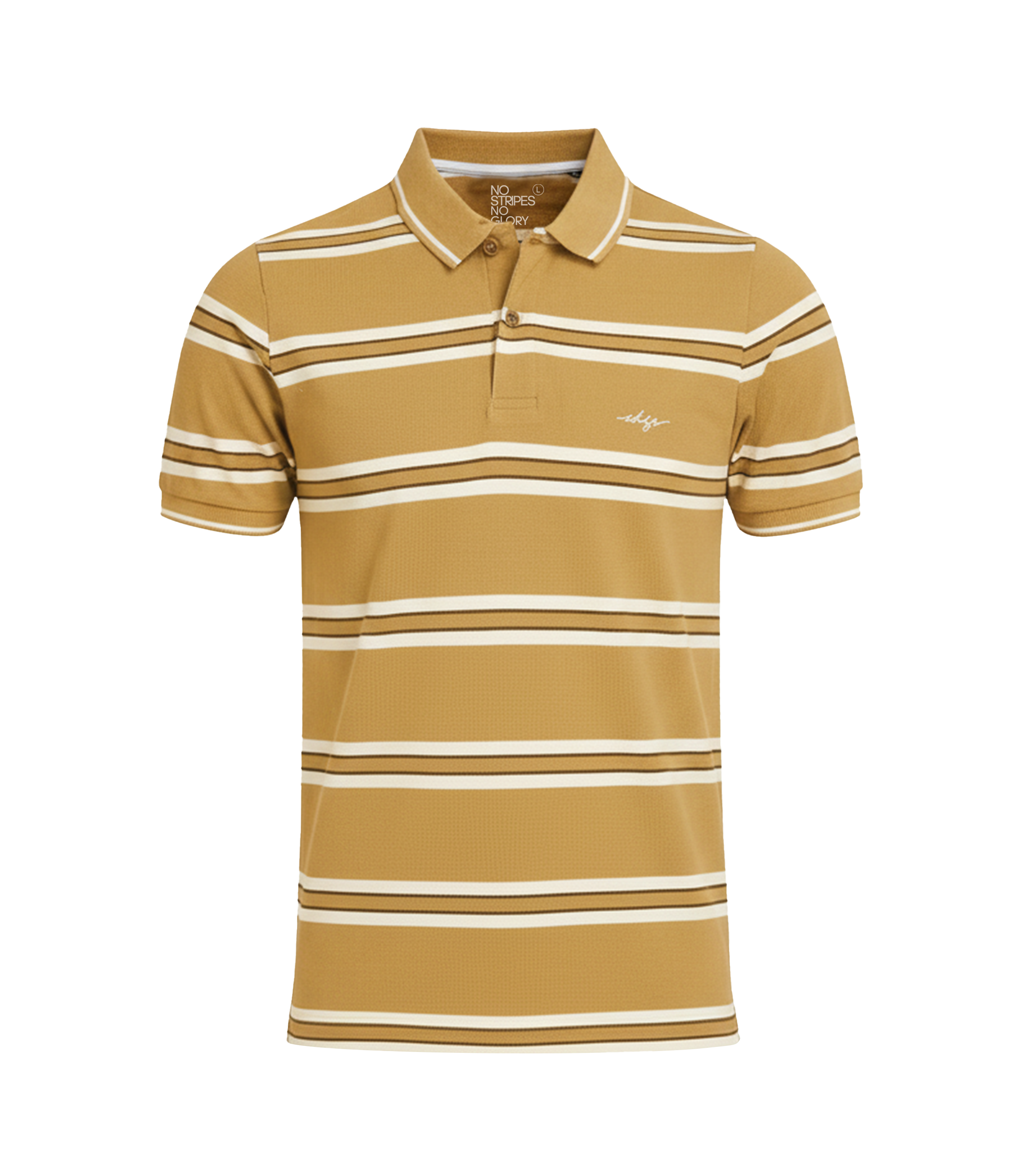 EDGE Tipping Collar Men’s Stripe Polo Shirt - 52724