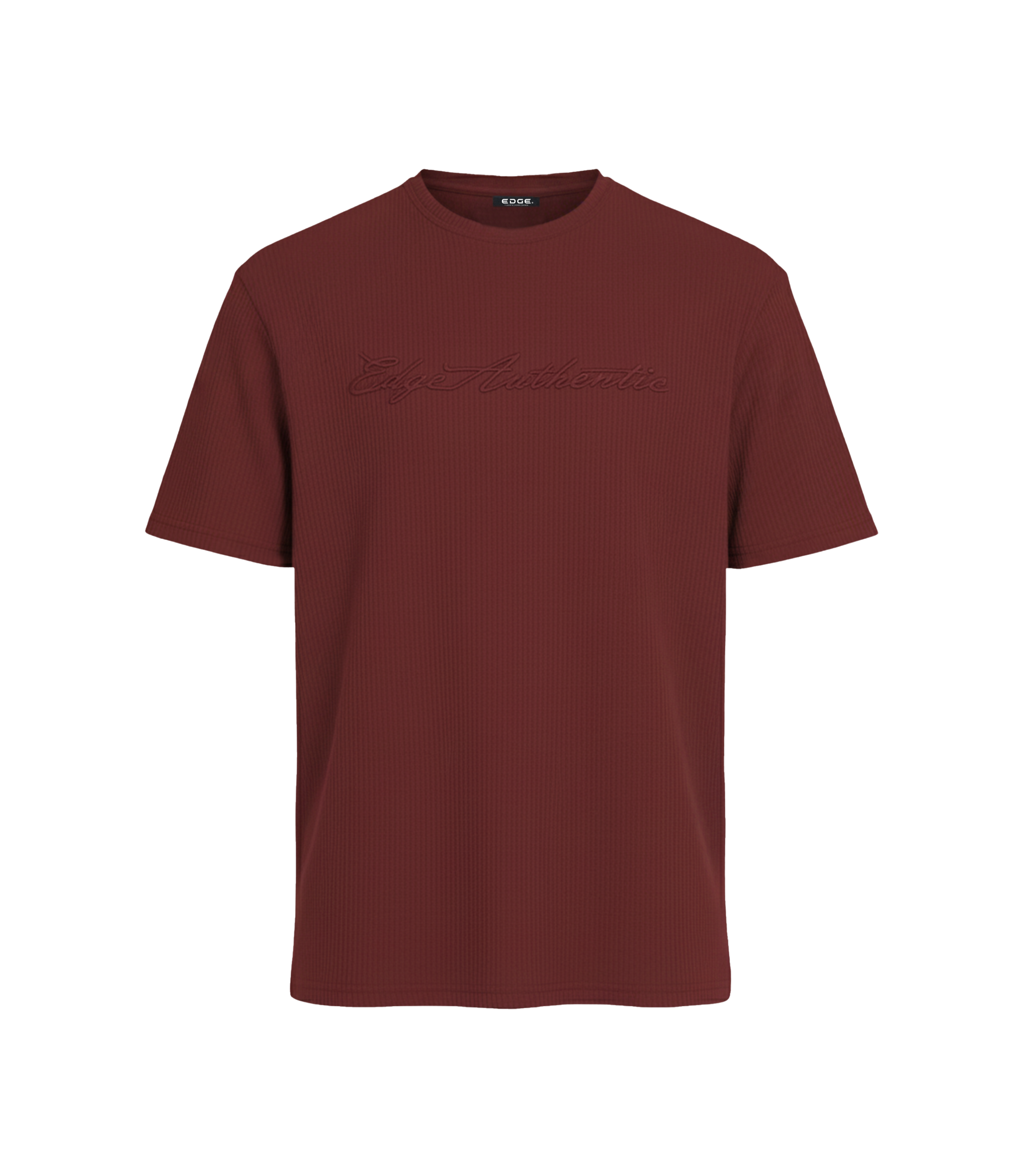 EDGE Crew Neck Men’s Textured Fabric Oversize T-Shirt - 53280