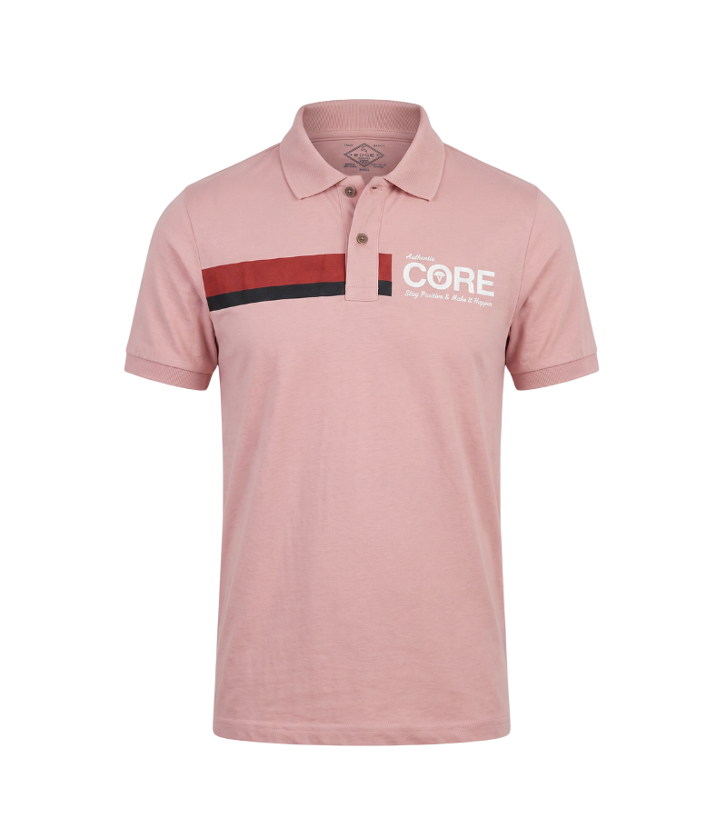EDGE Printed Men’s Solid Color Polo Shirt - 52560