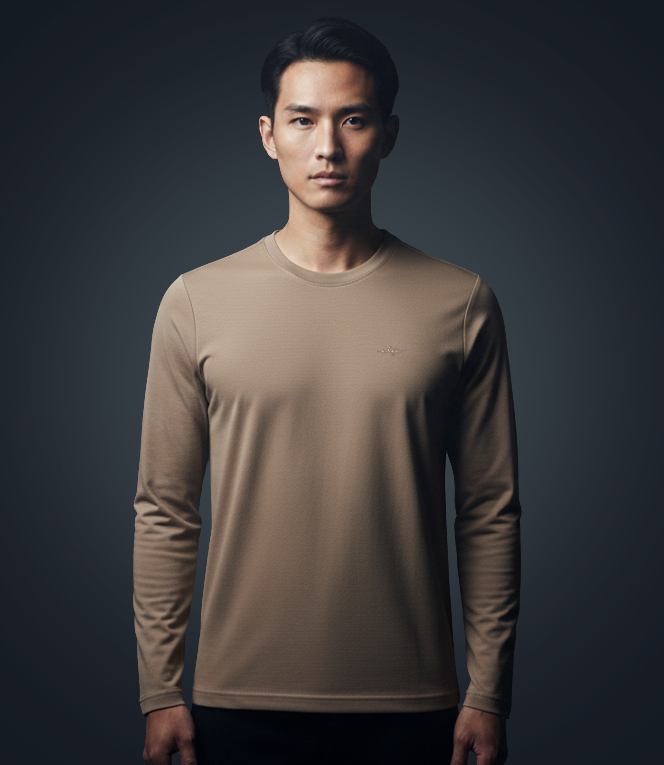Edge Men's Solid Color Long Sleeve T-shirt - 53696