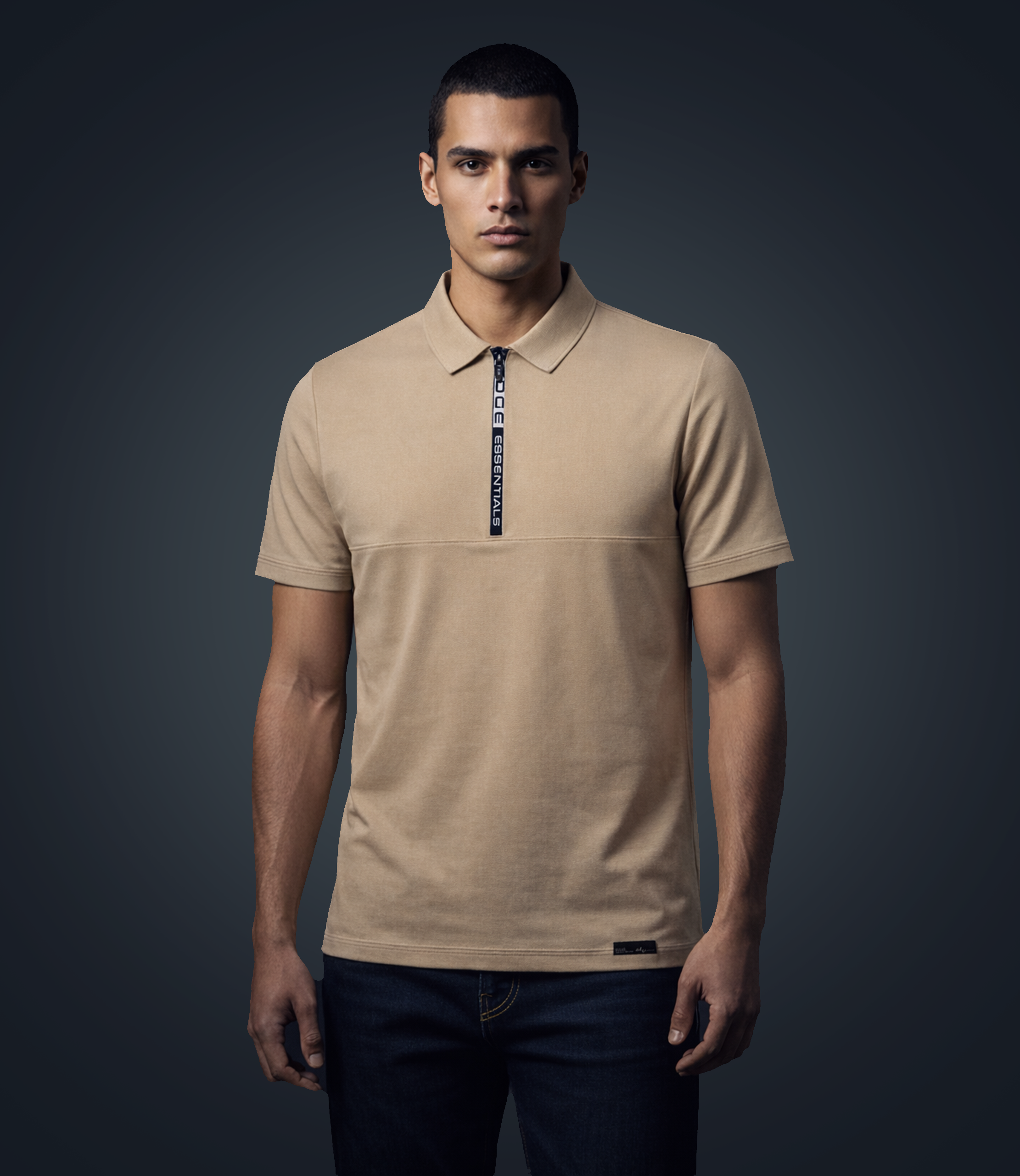 Edge Men's Zipped Polo T-shirt - 53725
