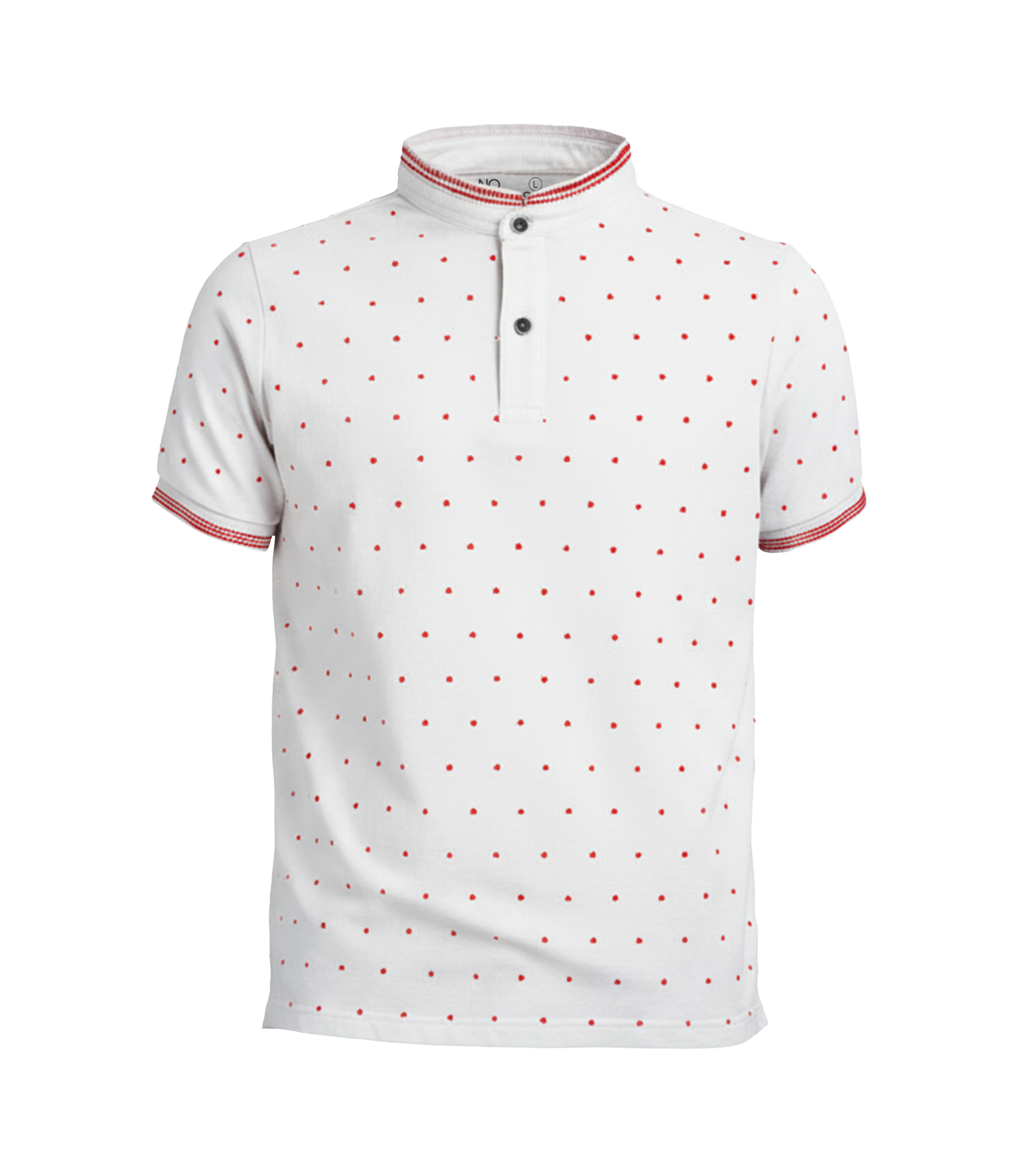 EDGE Mandarin Collar Men’s Solid Color AOP T- shirt - 52709