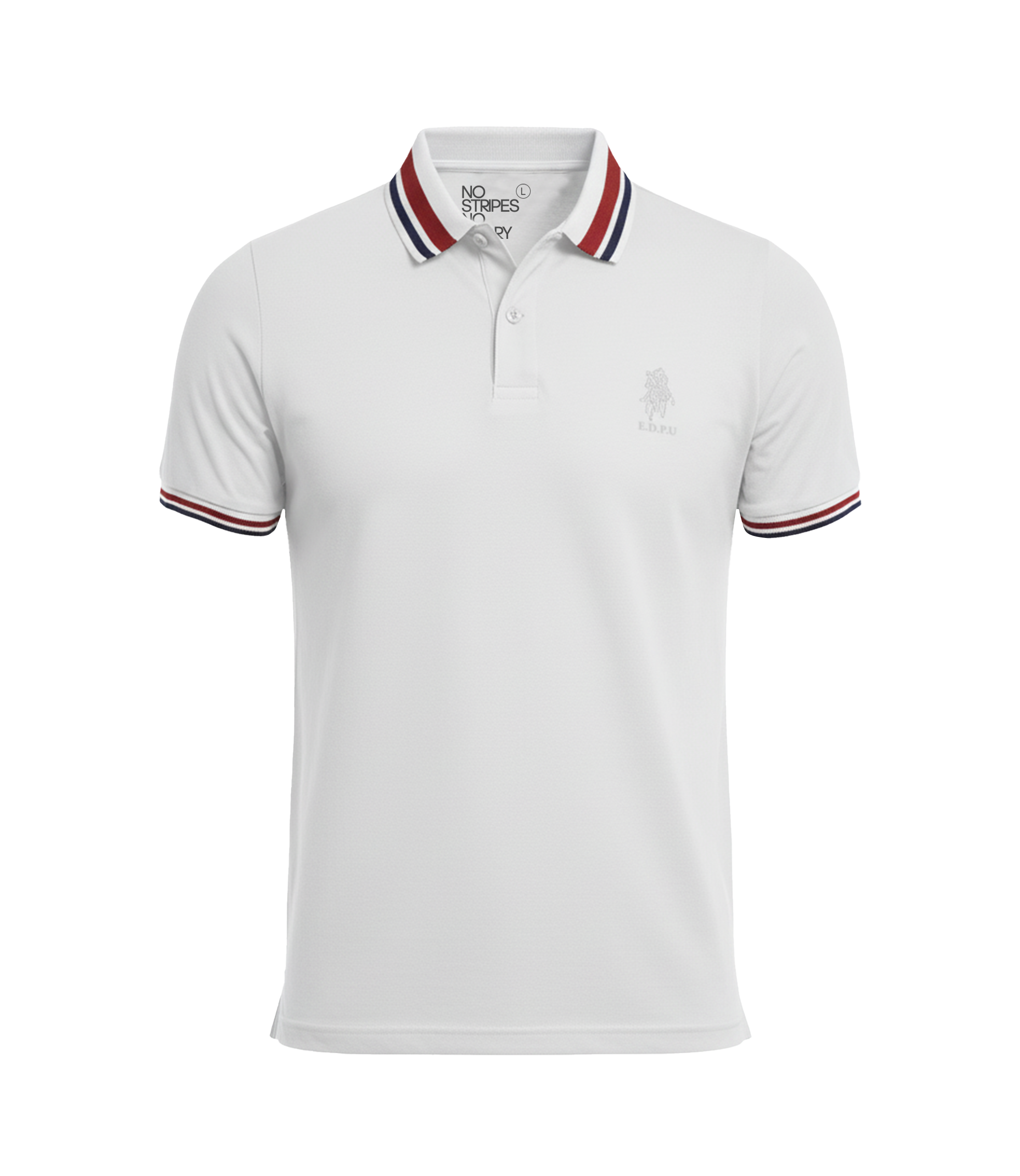 EDGE Double Tipping Collar Men’s Solid color Polo Shirt - 52618