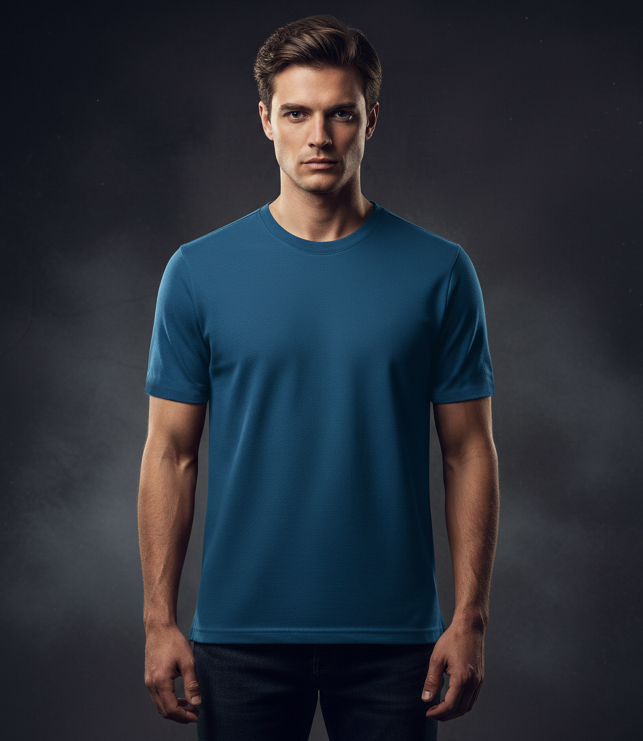 EDGE Crew Neck Men’s Solid Color T- shirt - 52379