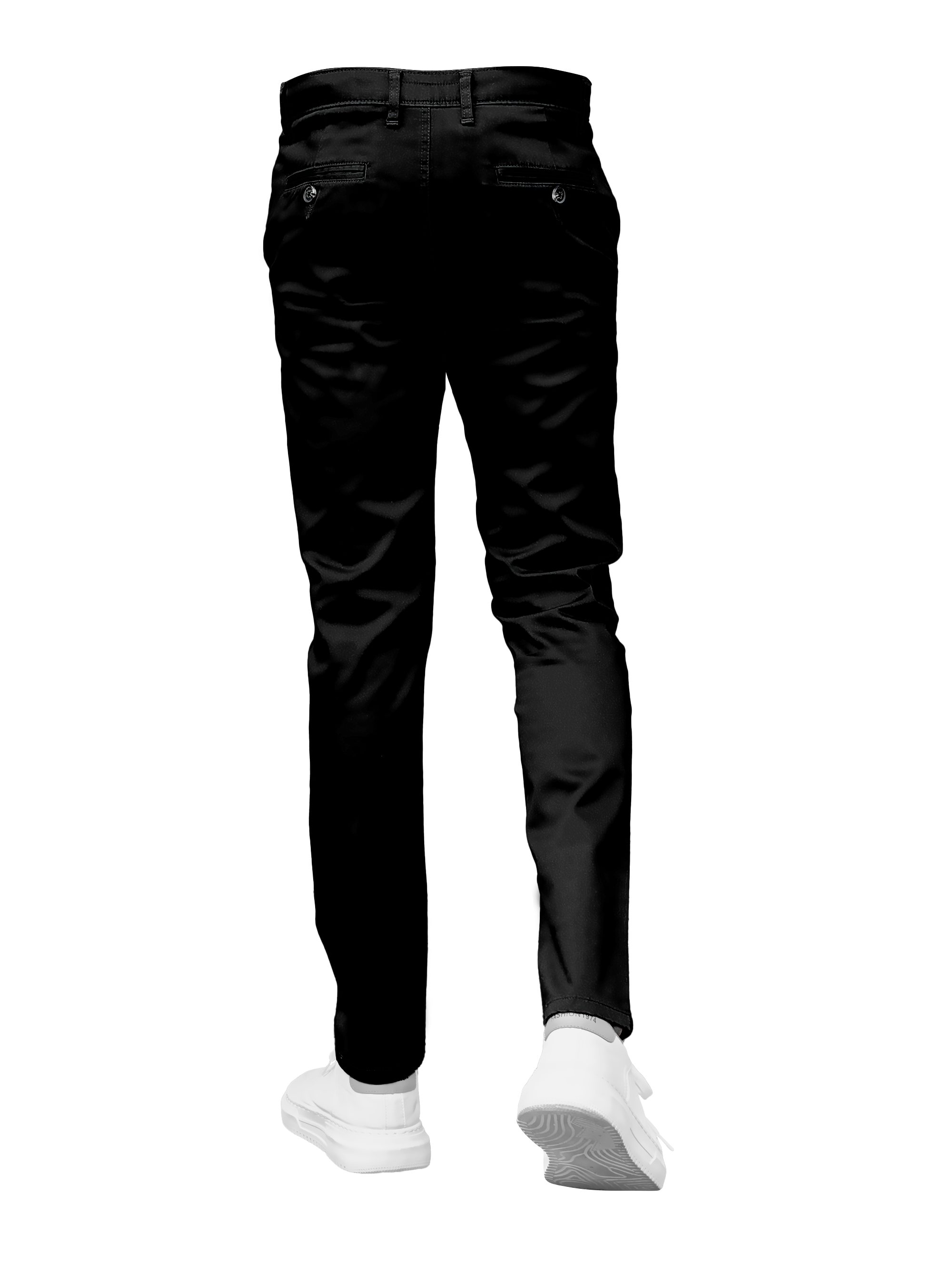 EDGE SLIMFIT 4 Way Stretch Black Pants - LH-001