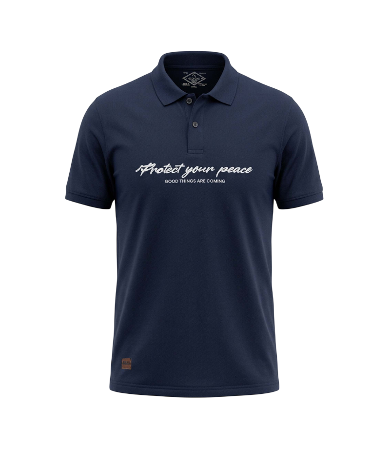 EDGE Printed Men’s Solid Color Polo Shirt - 52532