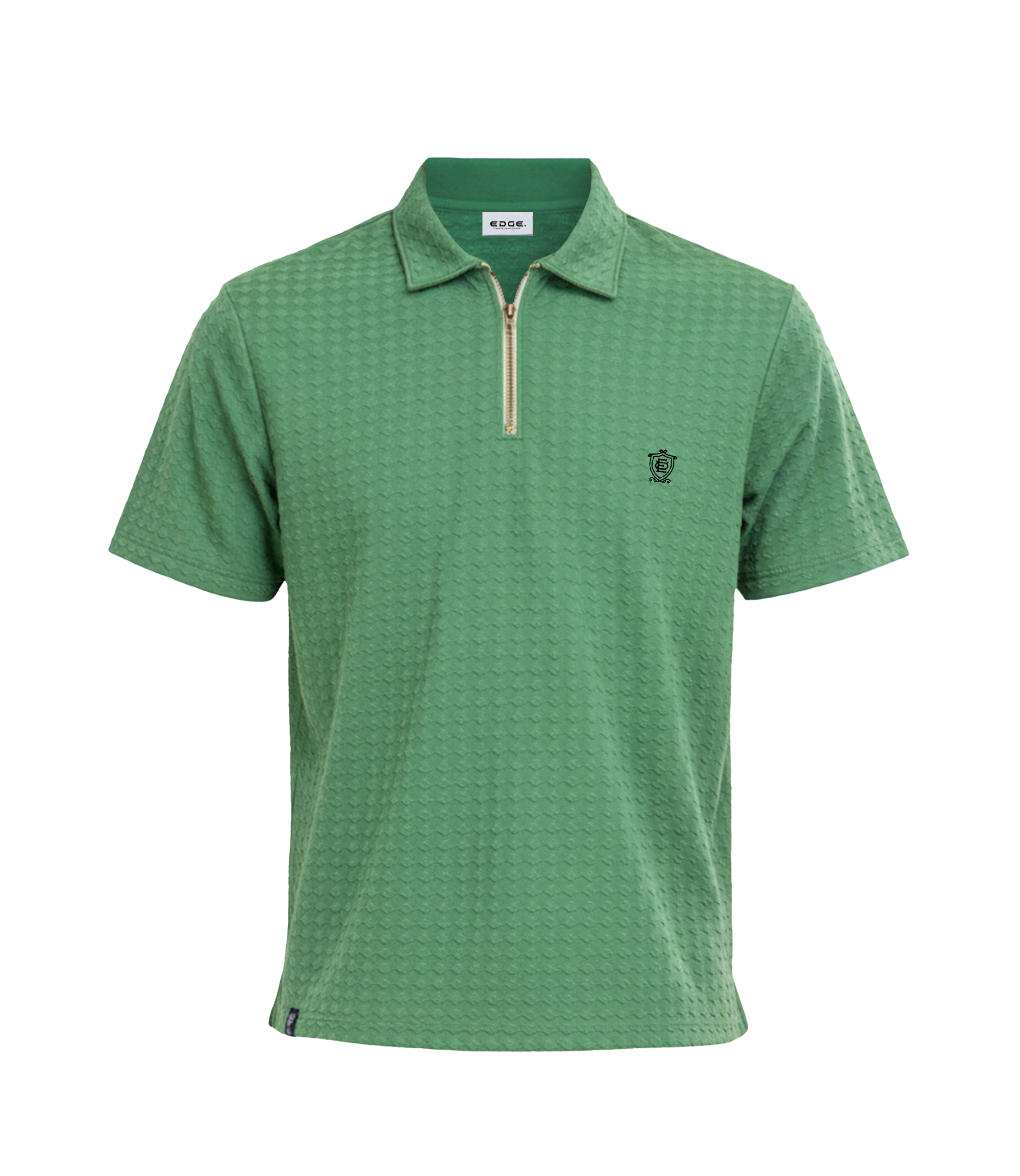 EDGE Textured Fabric Men’s Zipped Polo shirt - 53275