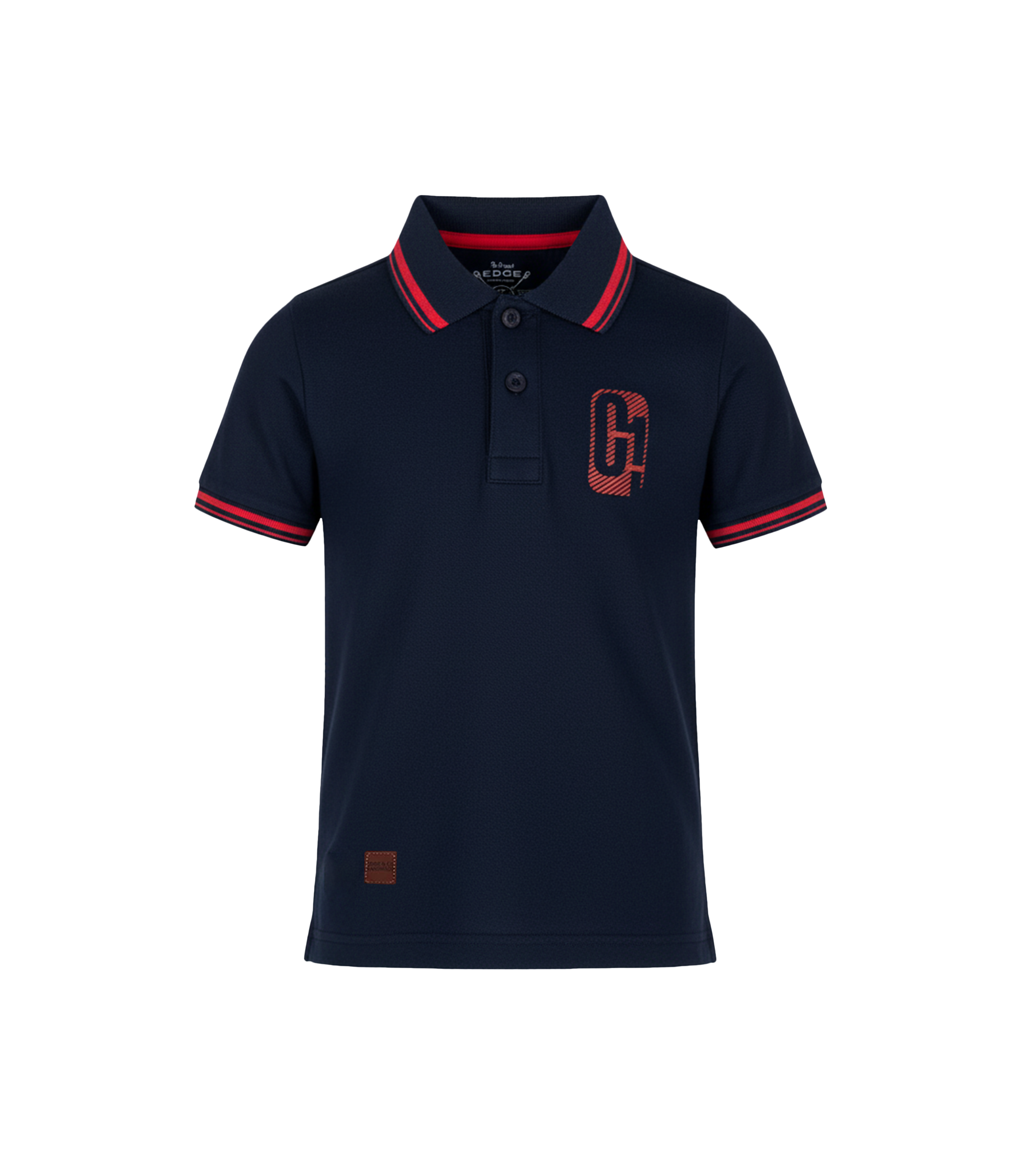 EDGE Tipping Collar Boys Solid Color Polo Shirt - 33062