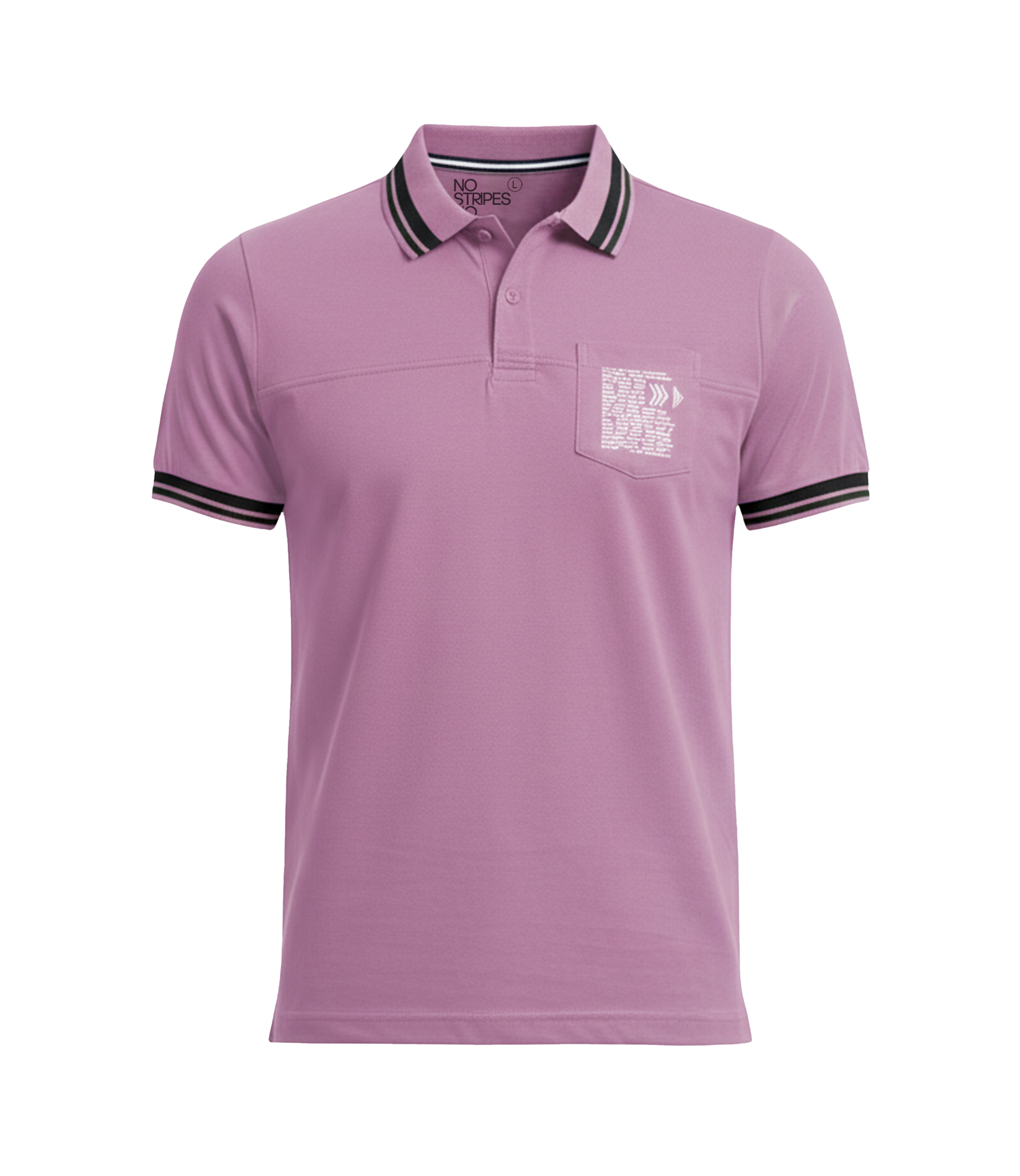 EDGE Double Tipping Collar Men’s Solid color Polo Shirt - 52617