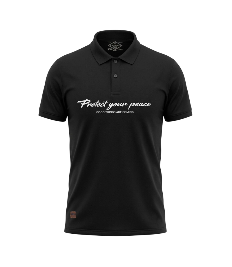EDGE Printed Men’s Solid Color Polo Shirt - 52532