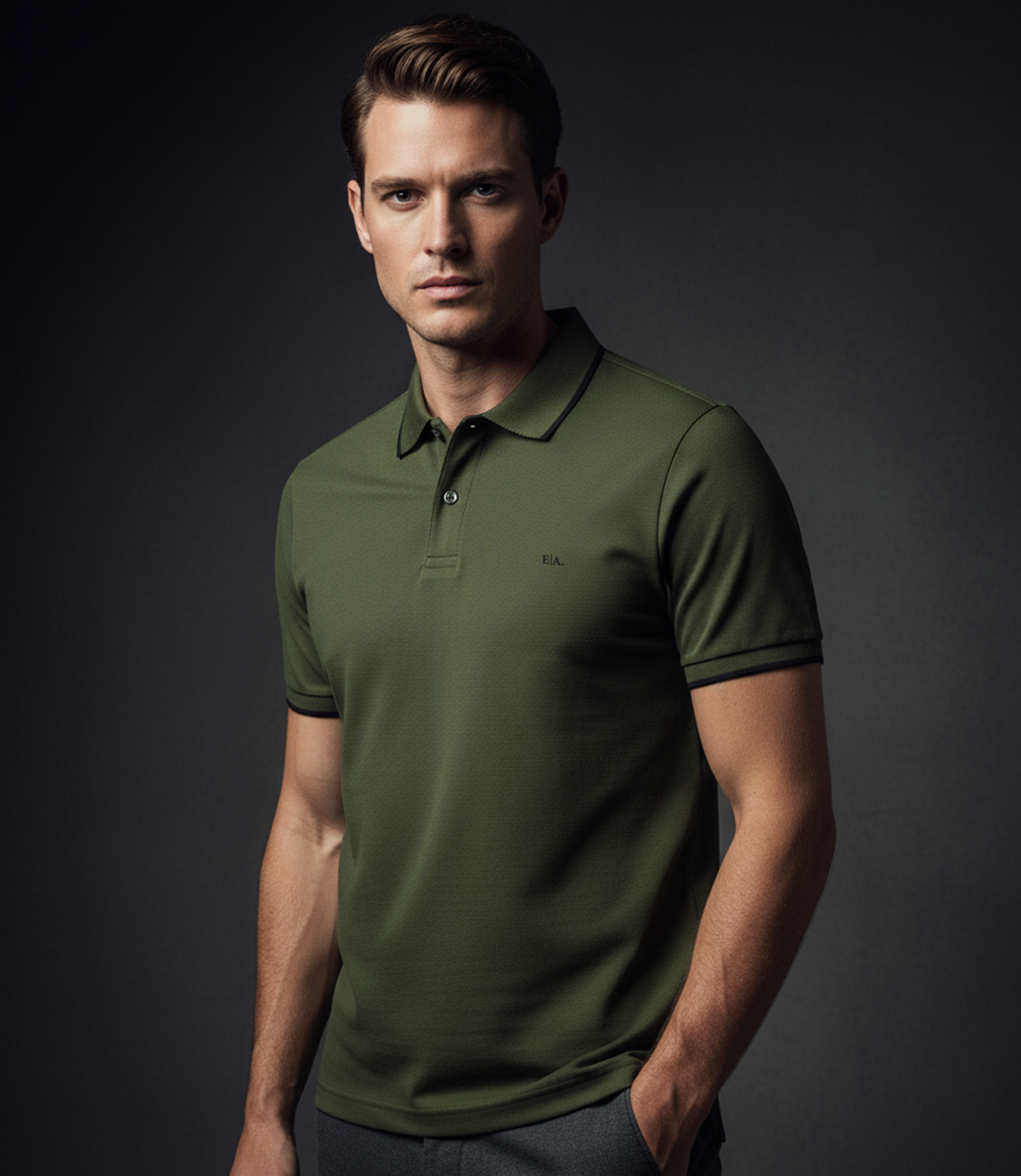 EDGE Solid Color Men’s Polo Shirt - 52615
