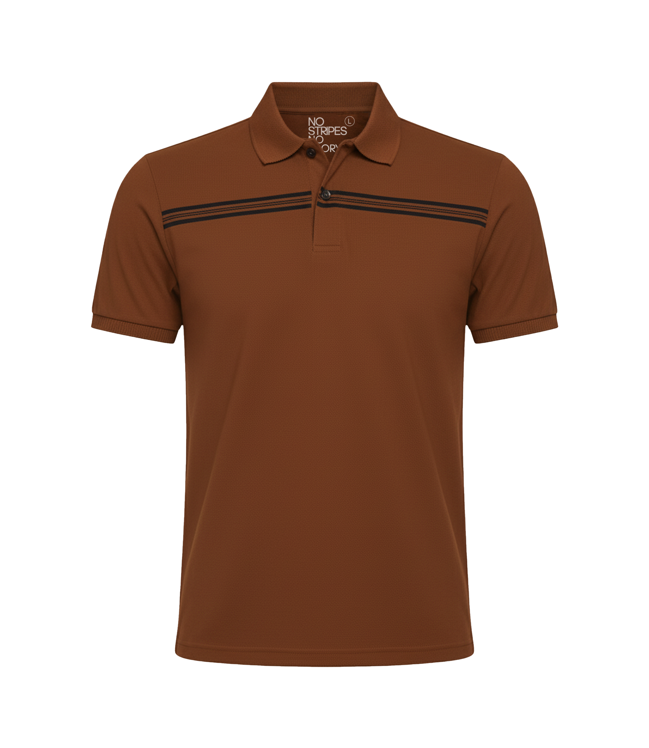 EDGE Jacquard Collar Men’s Stripe Polo Shirt - 52820