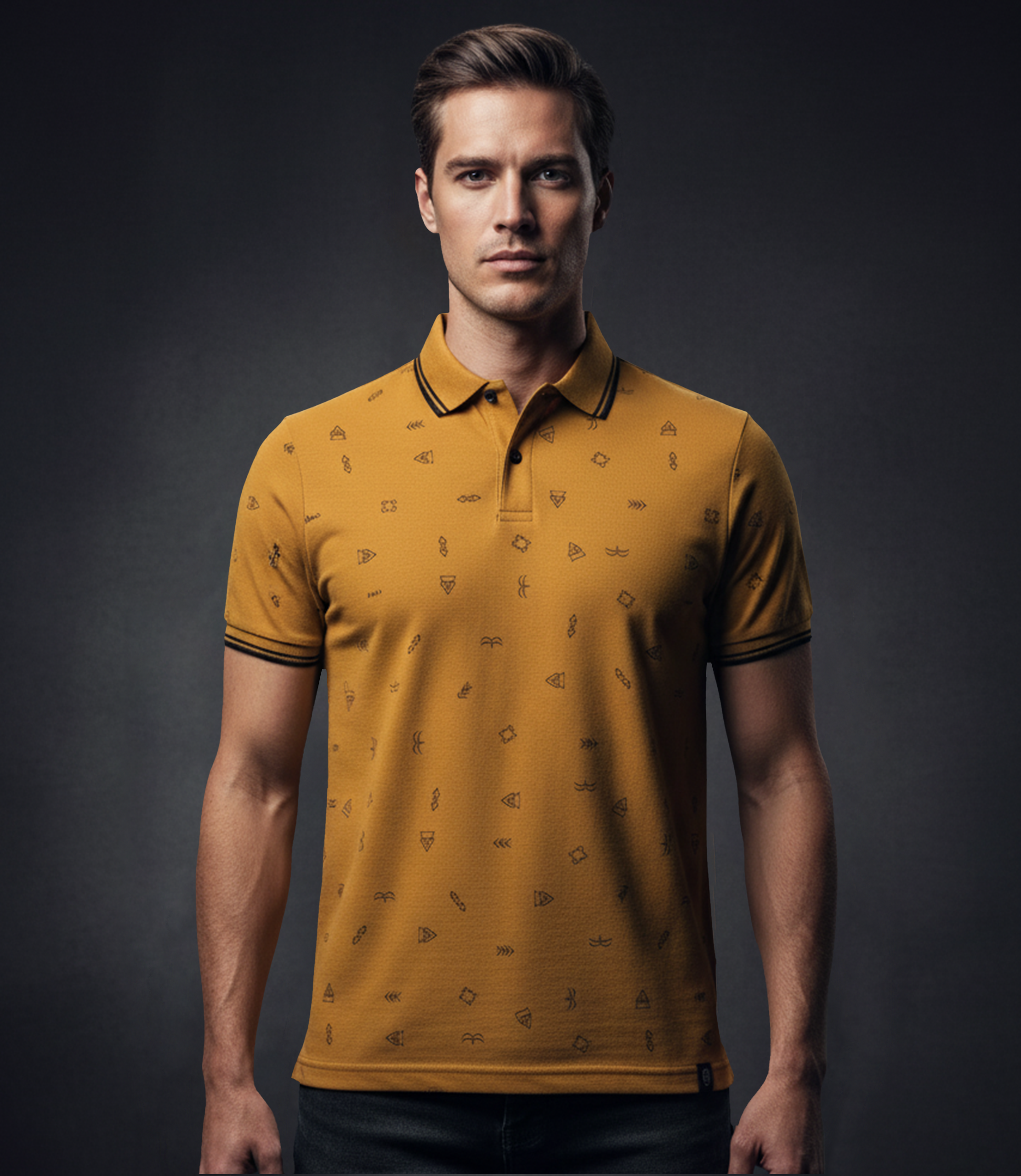 EDGE Tipping Collar Men’s AOP Polo Shirt - 52609