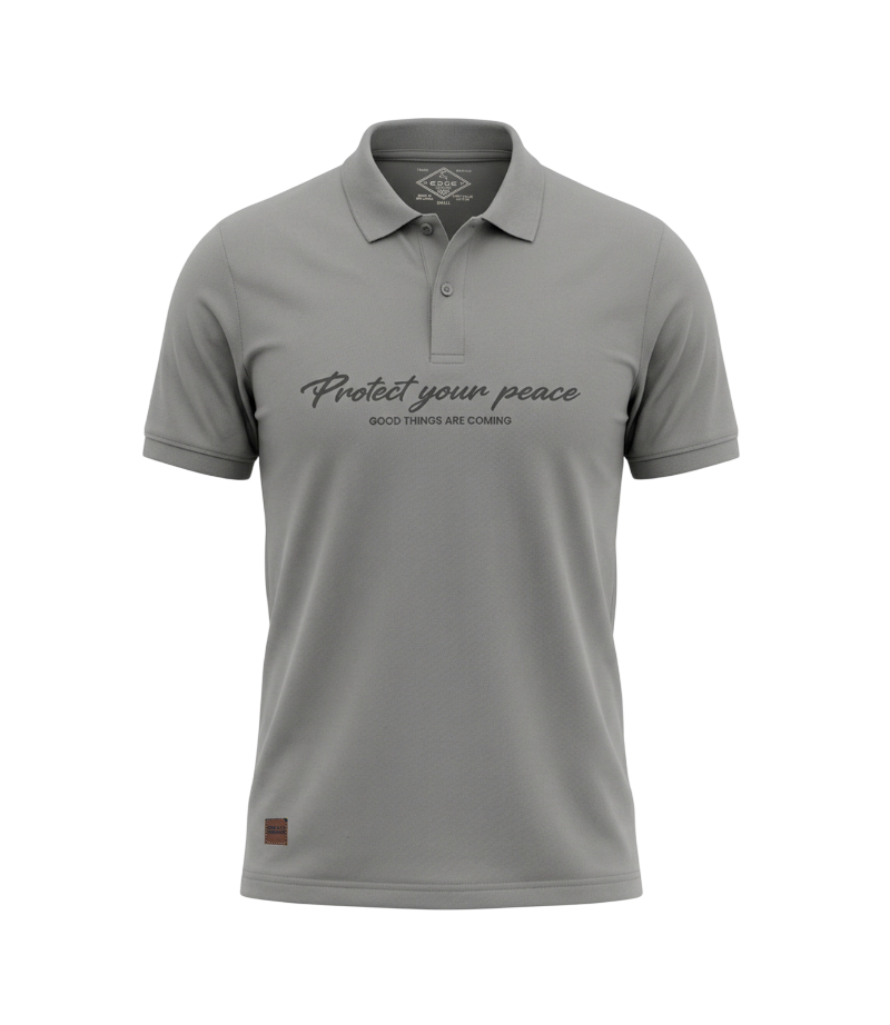 EDGE Printed Men’s Solid Color Polo Shirt - 52532
