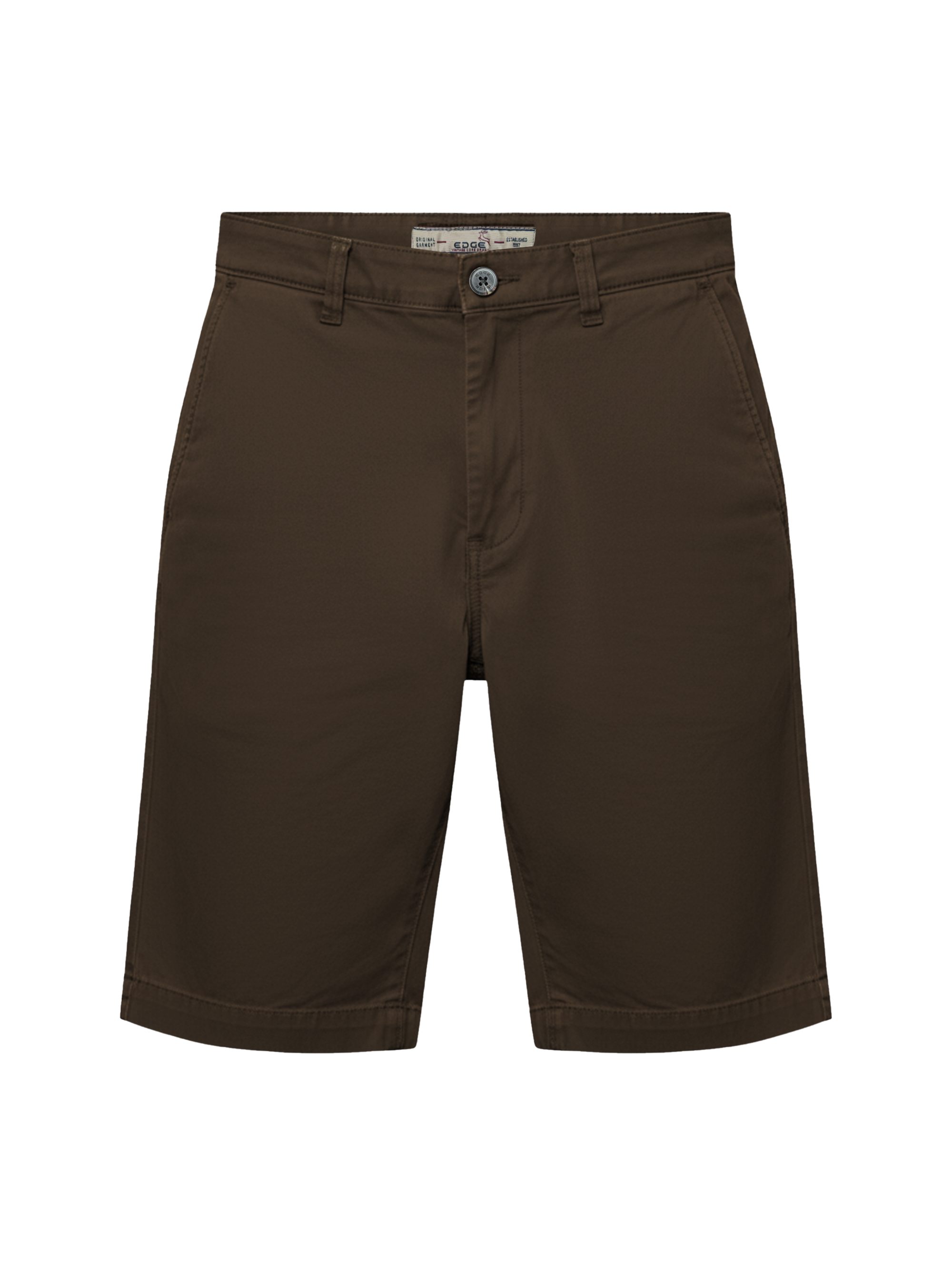 EDGE Men's 4-Way Stretch Olive Brown Shorts - 8013-101043