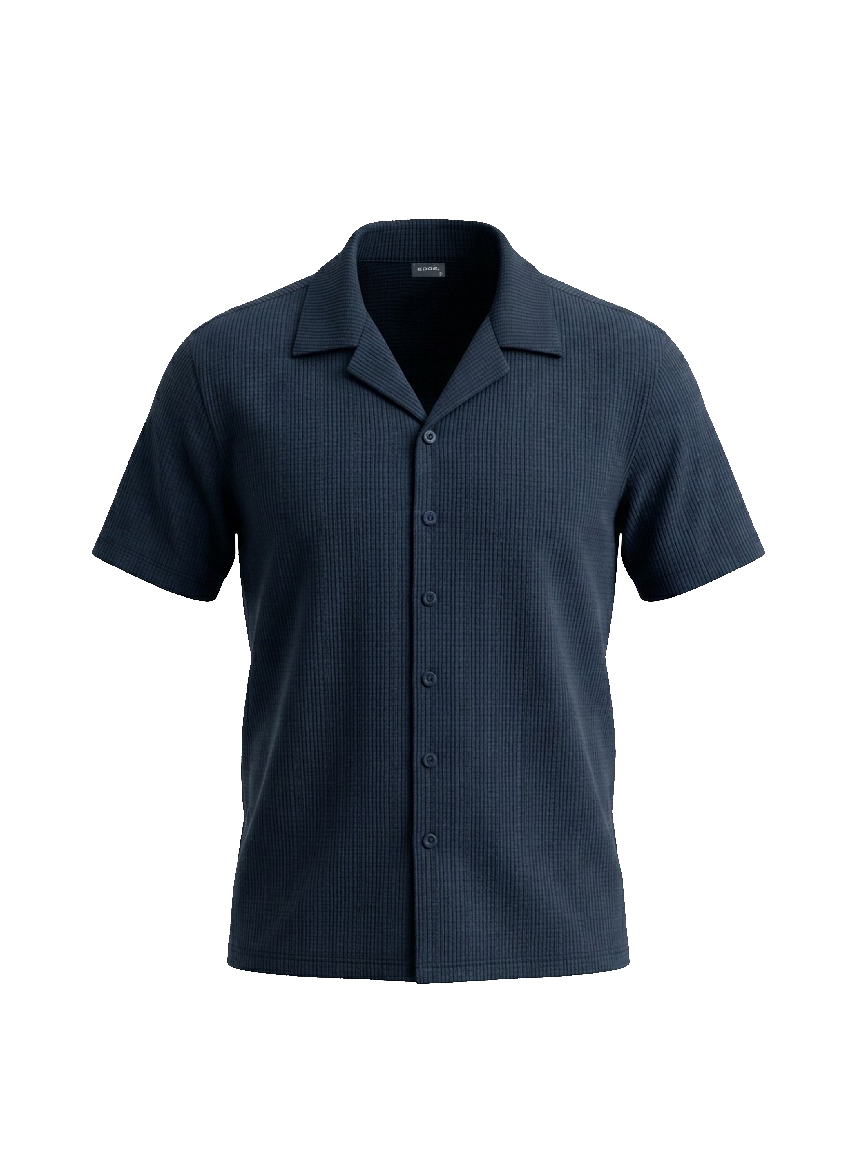Edge Premium Solid Color Cuban Collar Shirt - 53567
