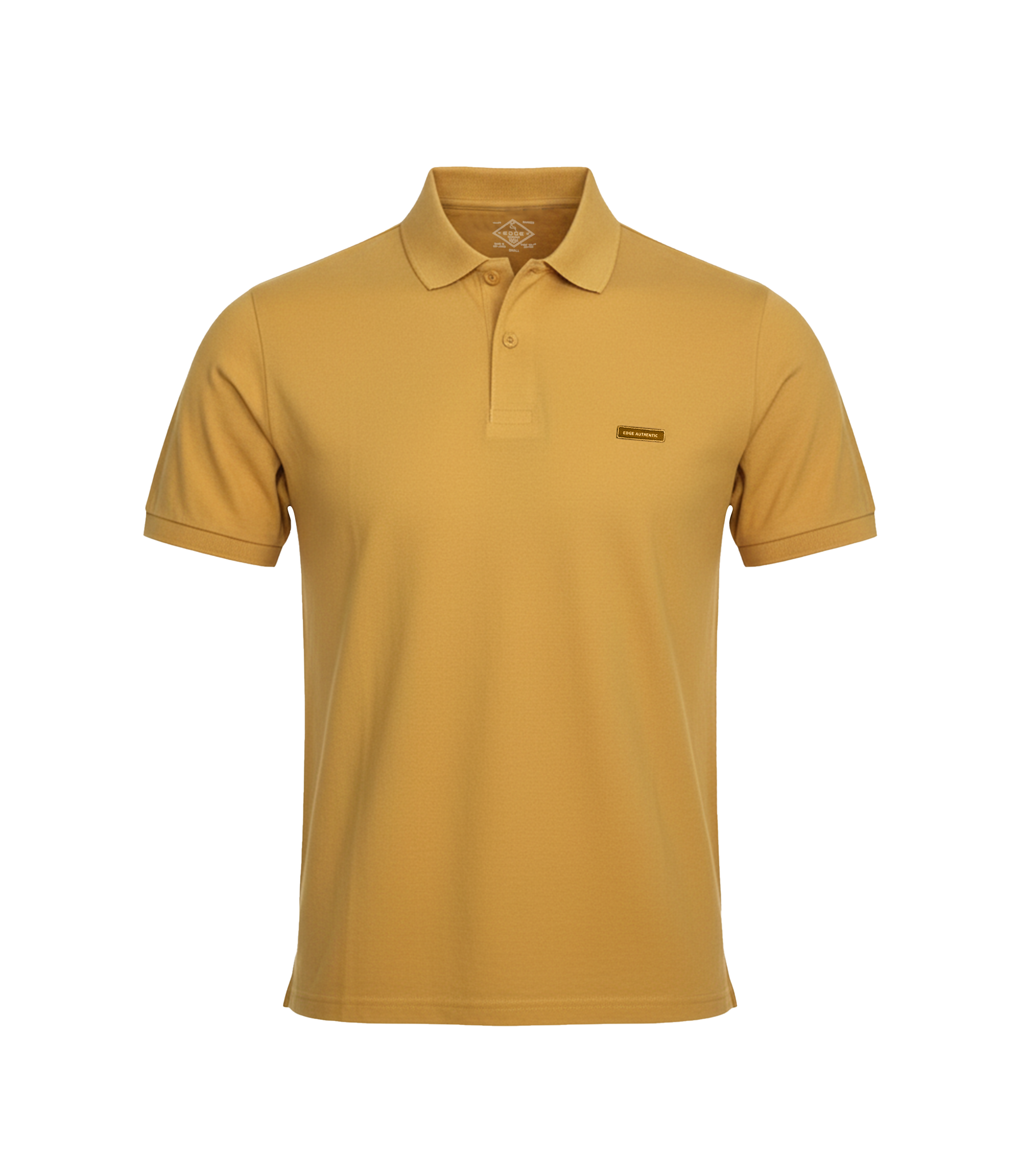 Yellow polo shirt on a white background