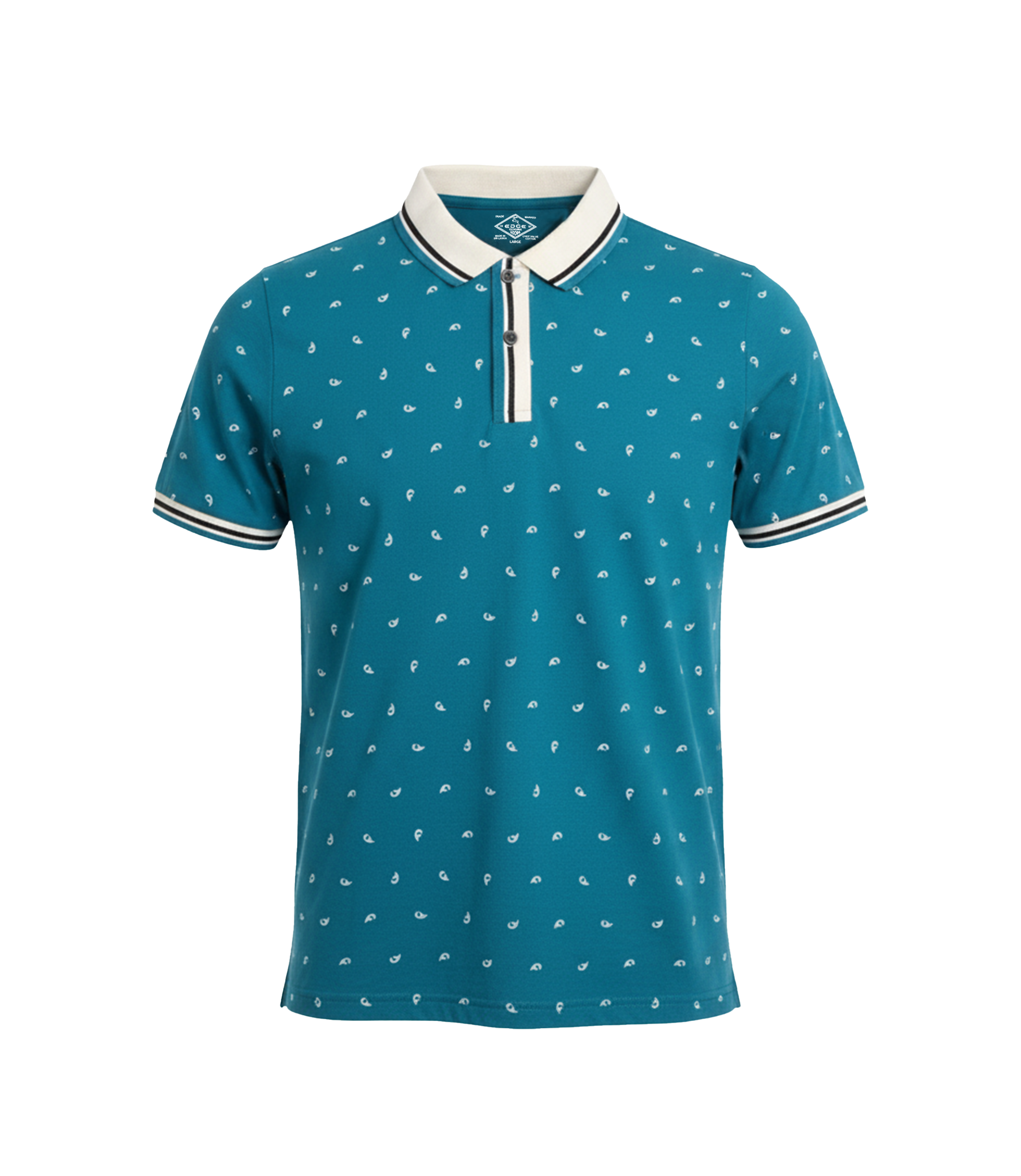 EDGE Tipping Collar Men’s AOP Polo Shirt - 52691